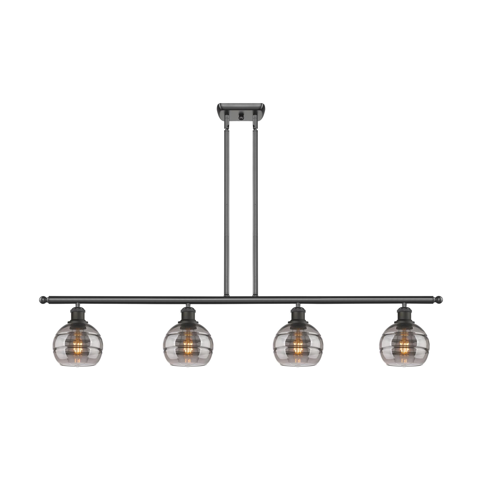 Shown in Oil Rubbed Bronze finish and Light Smoke glass