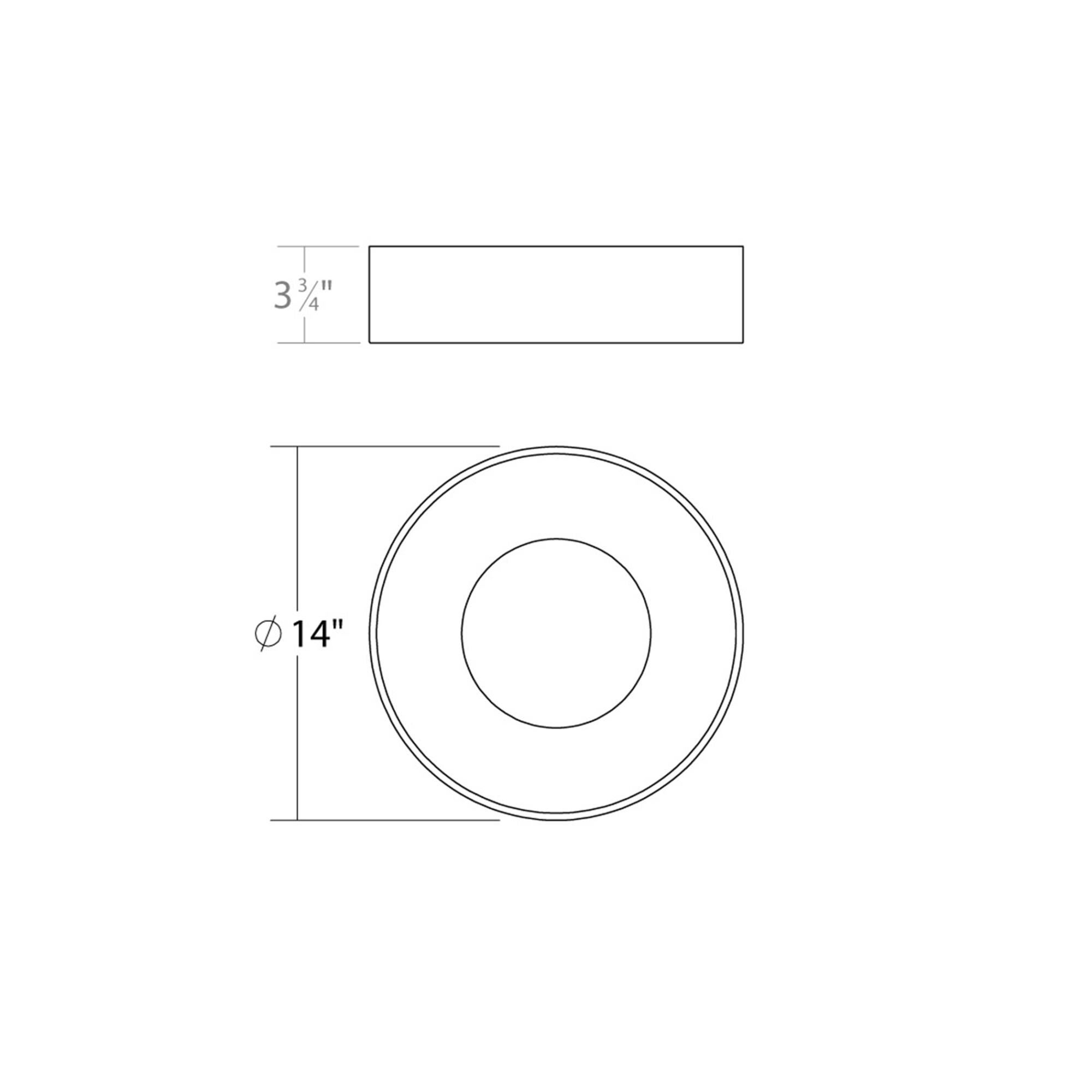 Sonneman Ilios 14 Inch 1 Light LED Flush Mount by SONNEMAN
