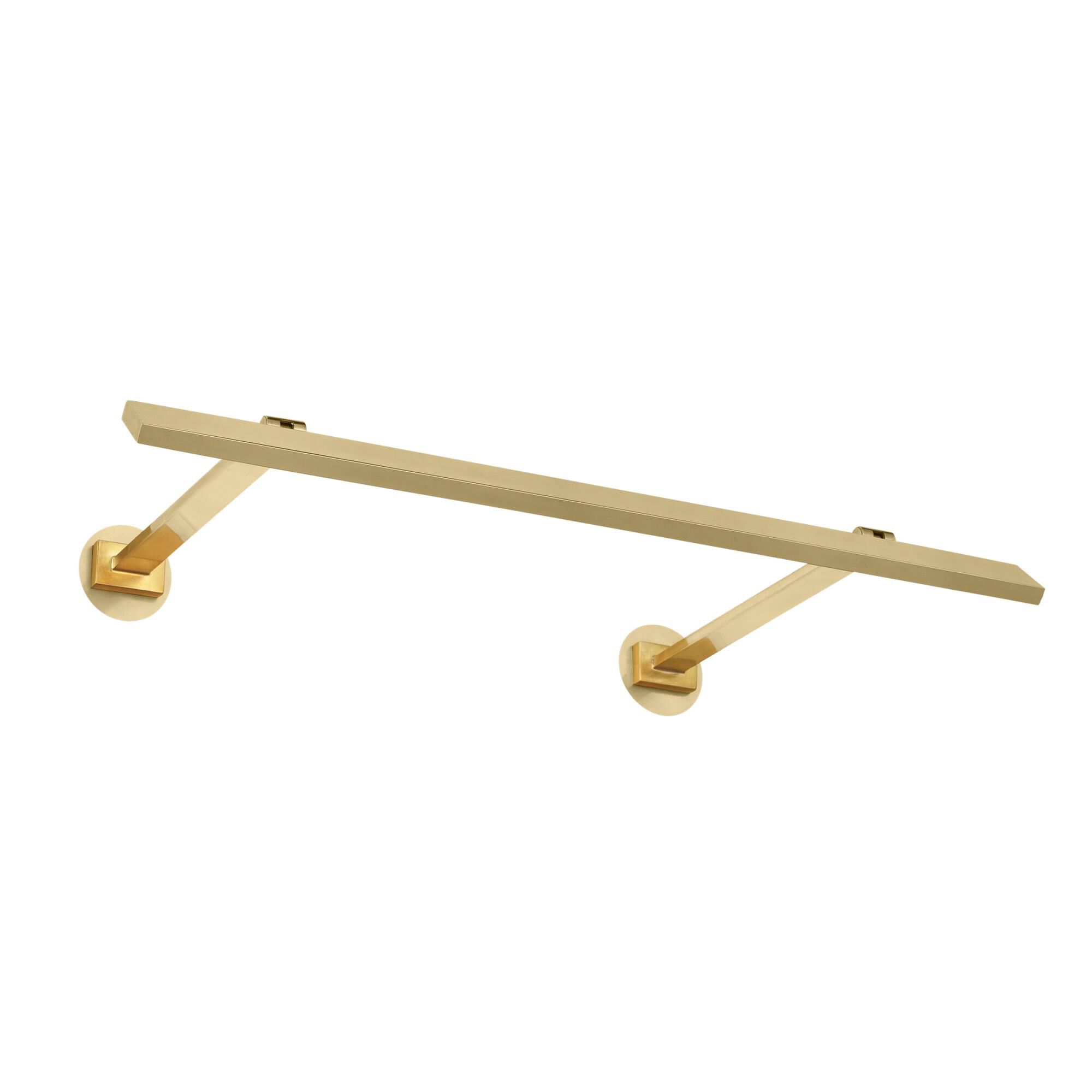 Shown in Hand-Rubbed Antique Brass finish and Brass shade