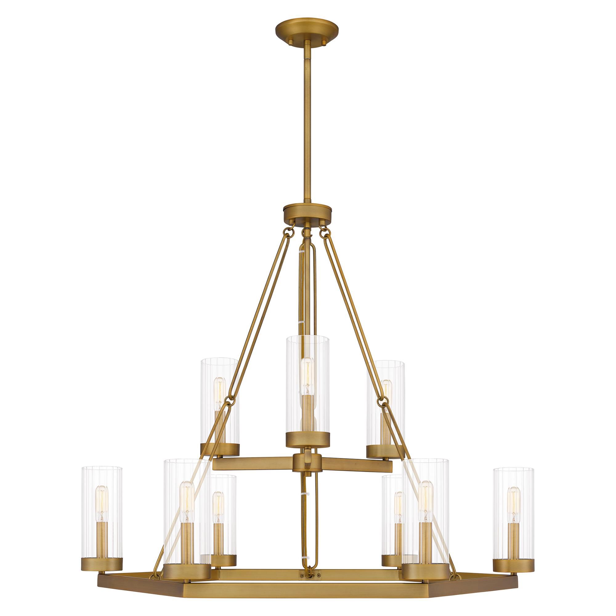 Valens 36 Inch 9 Light Chandelier by Quoizel