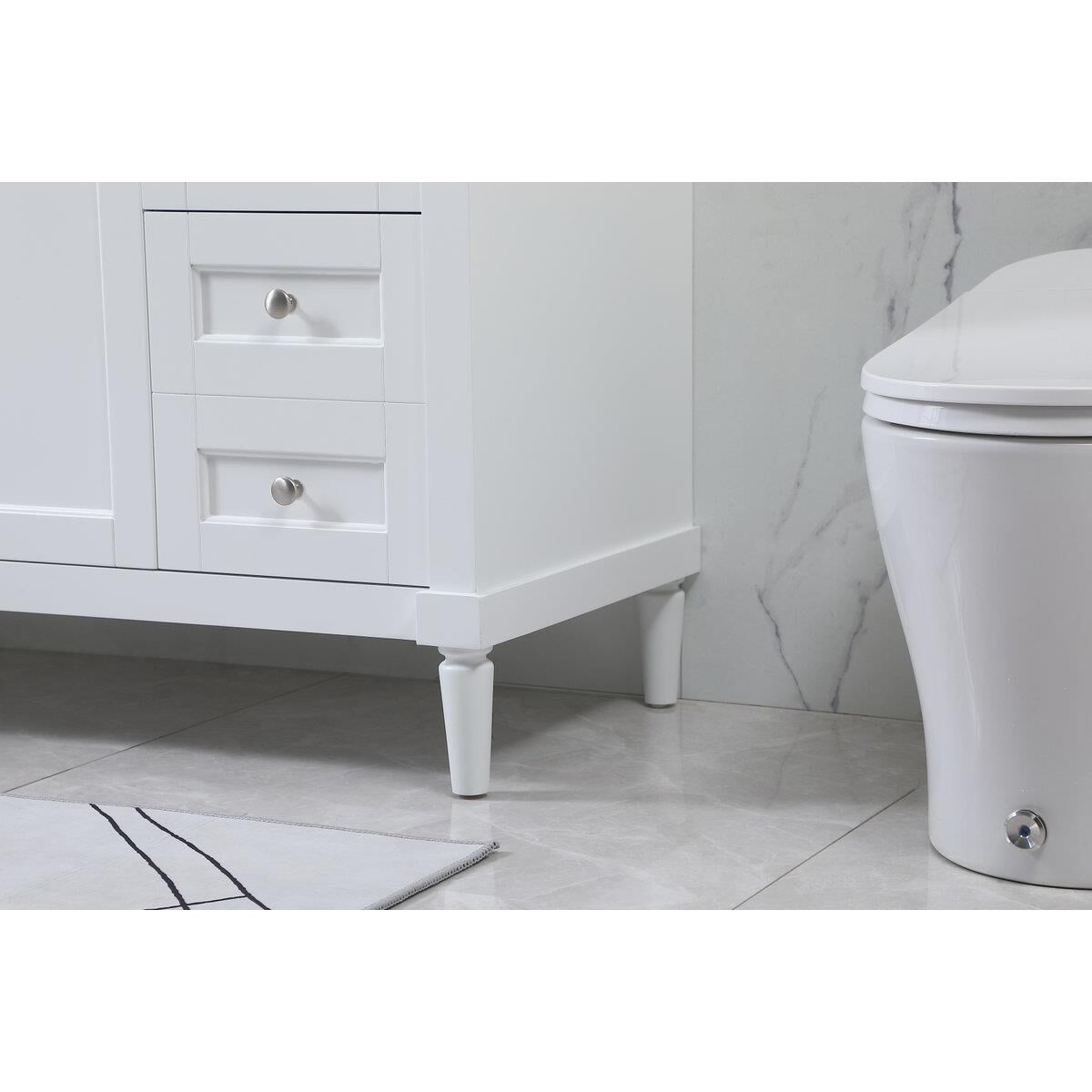 Shown in White finish and Backsplash accent