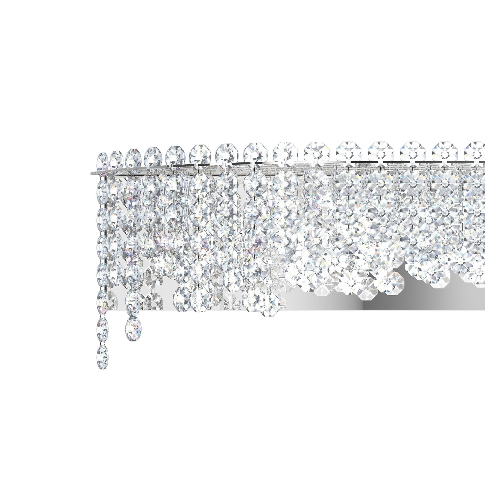 Shown in Polished Stainless Steel finish and Clear Optic crystal