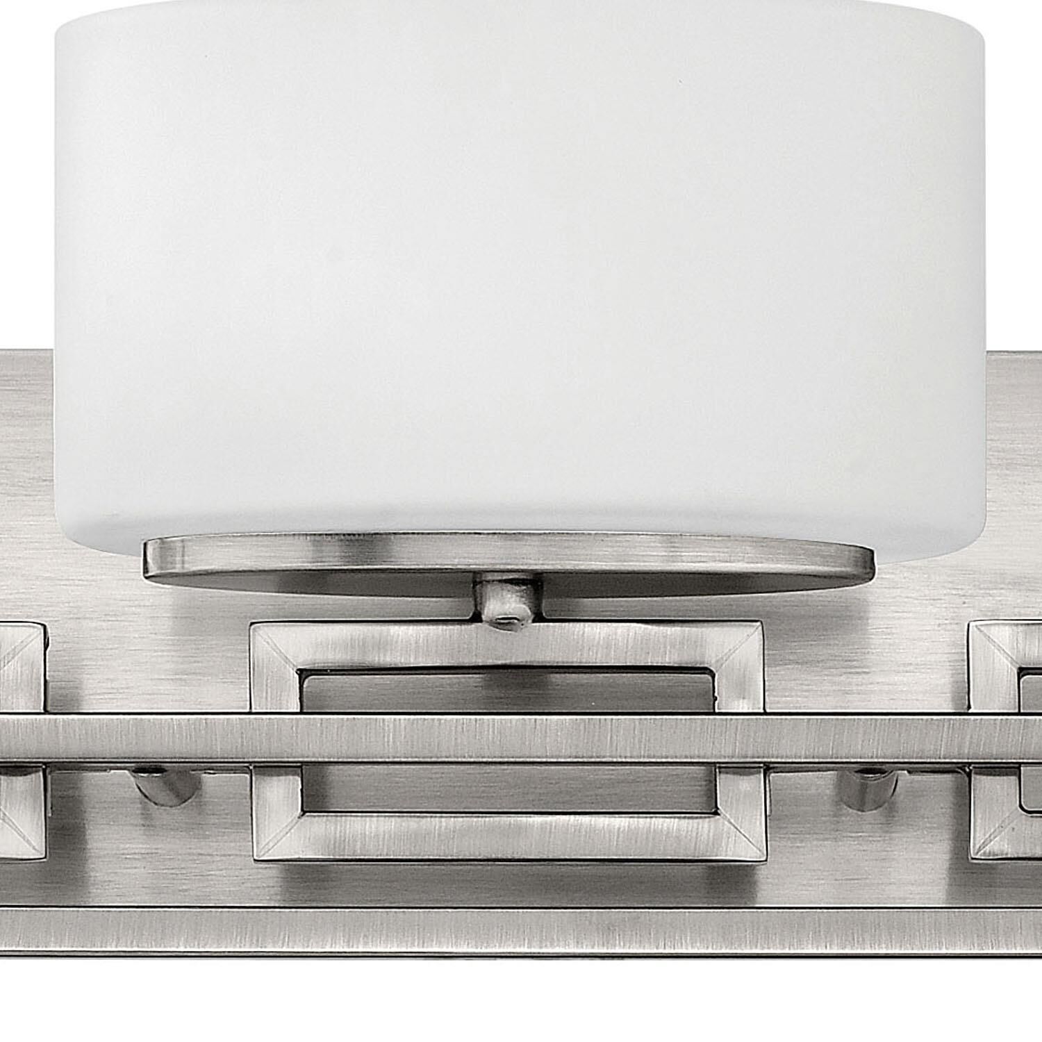 Shown in Antique Nickel finish and Etched Opal glass