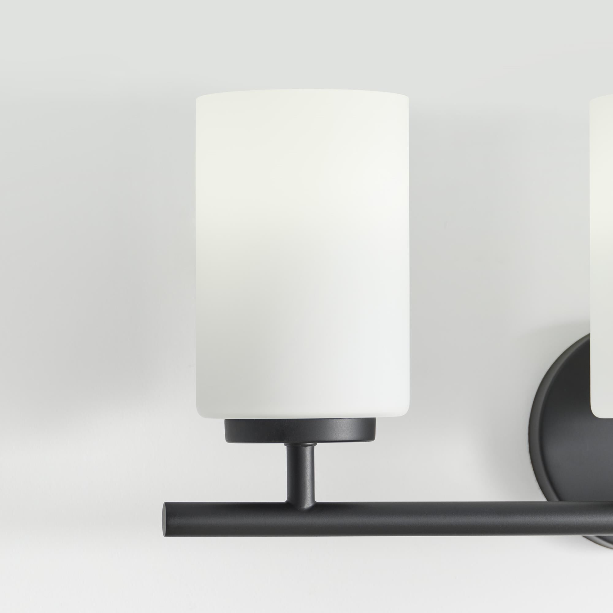 Shown in Midnight Black finish and Cased Opal Etched glass