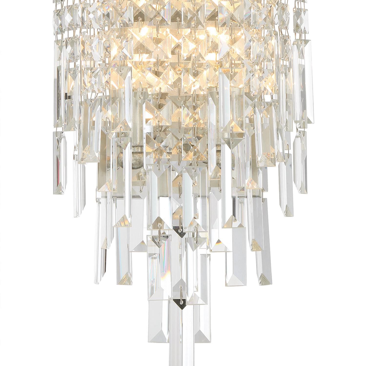 Shown in Antique Silver finish and Hand Cut crystal