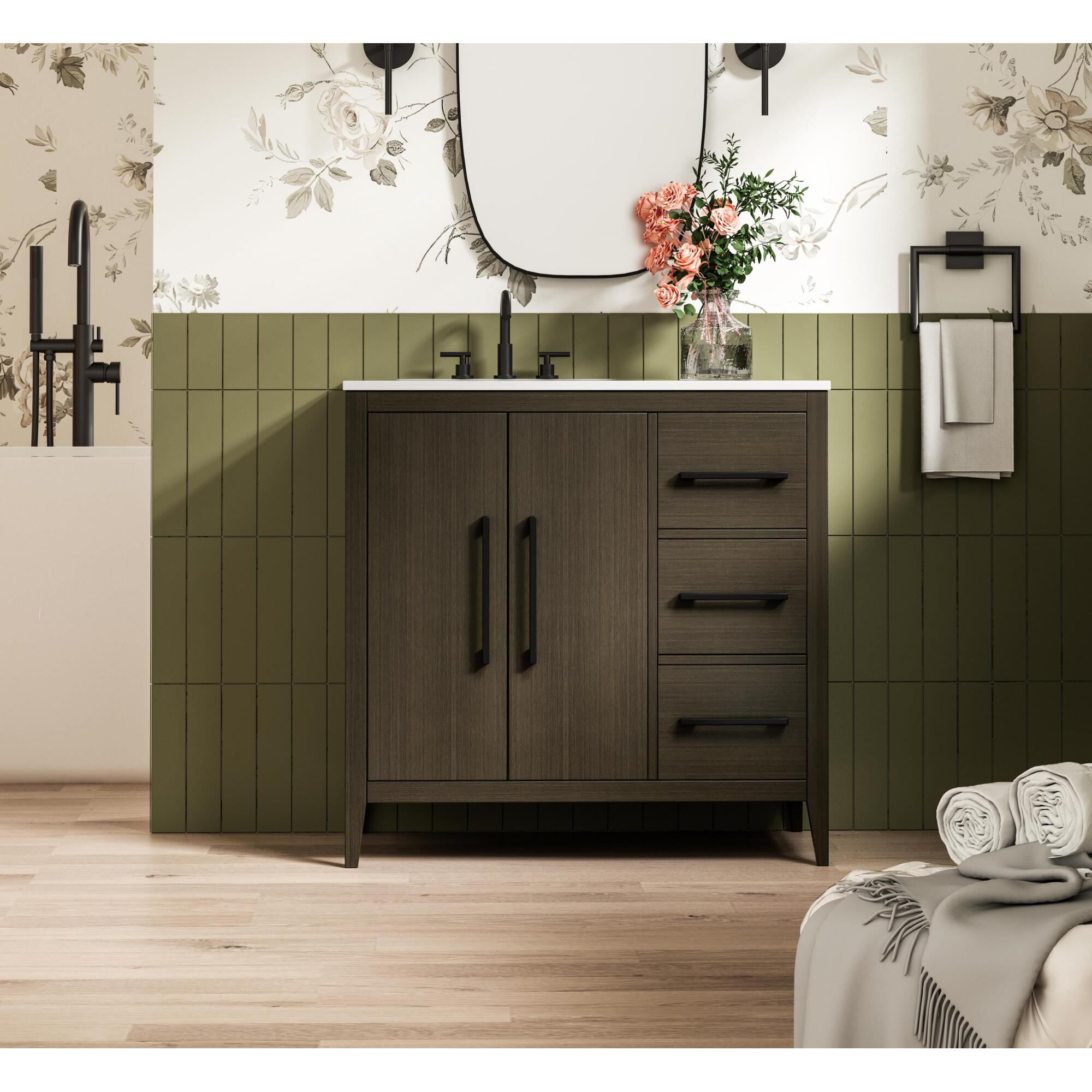 Shown in Mocha Brown finish