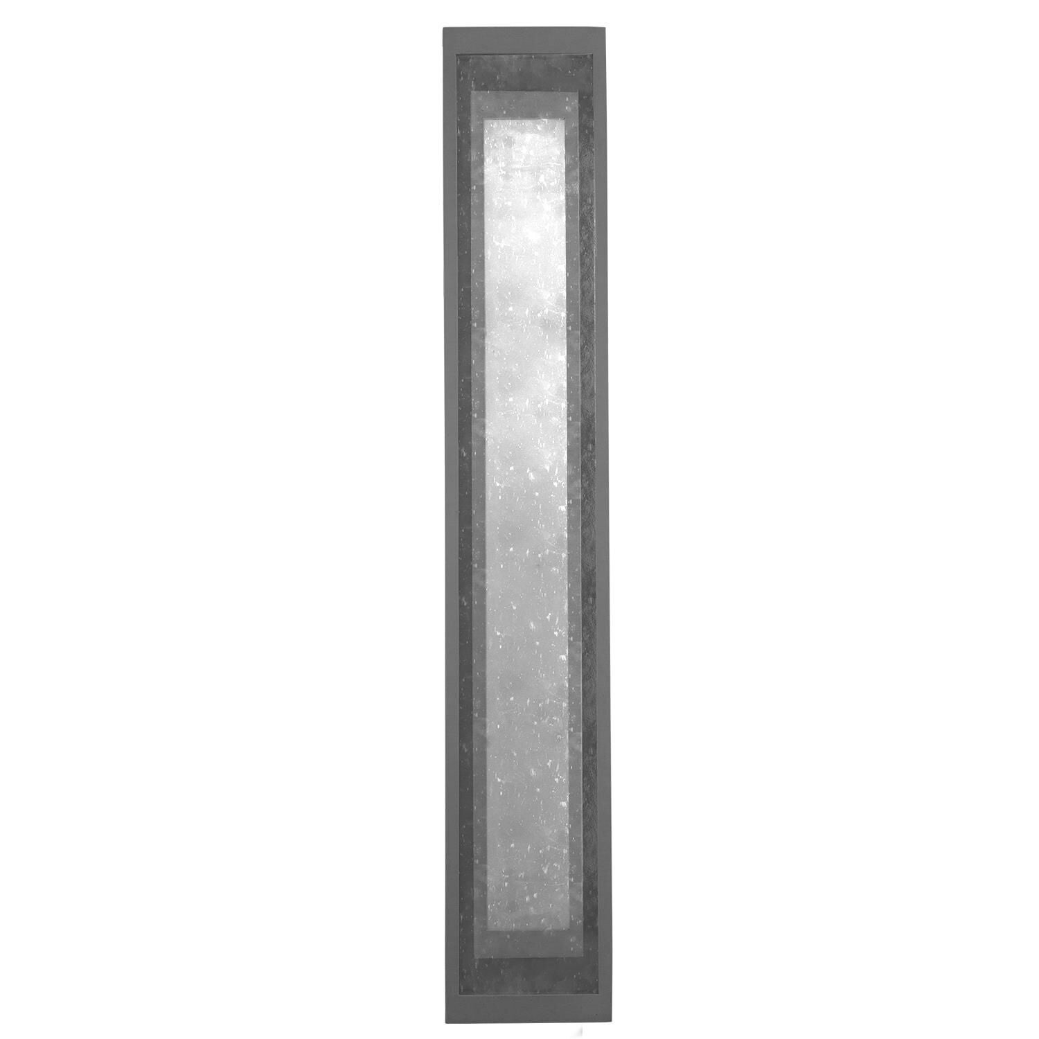 Shown in Argento Grey finish and Clear Seeded and Frosted glass