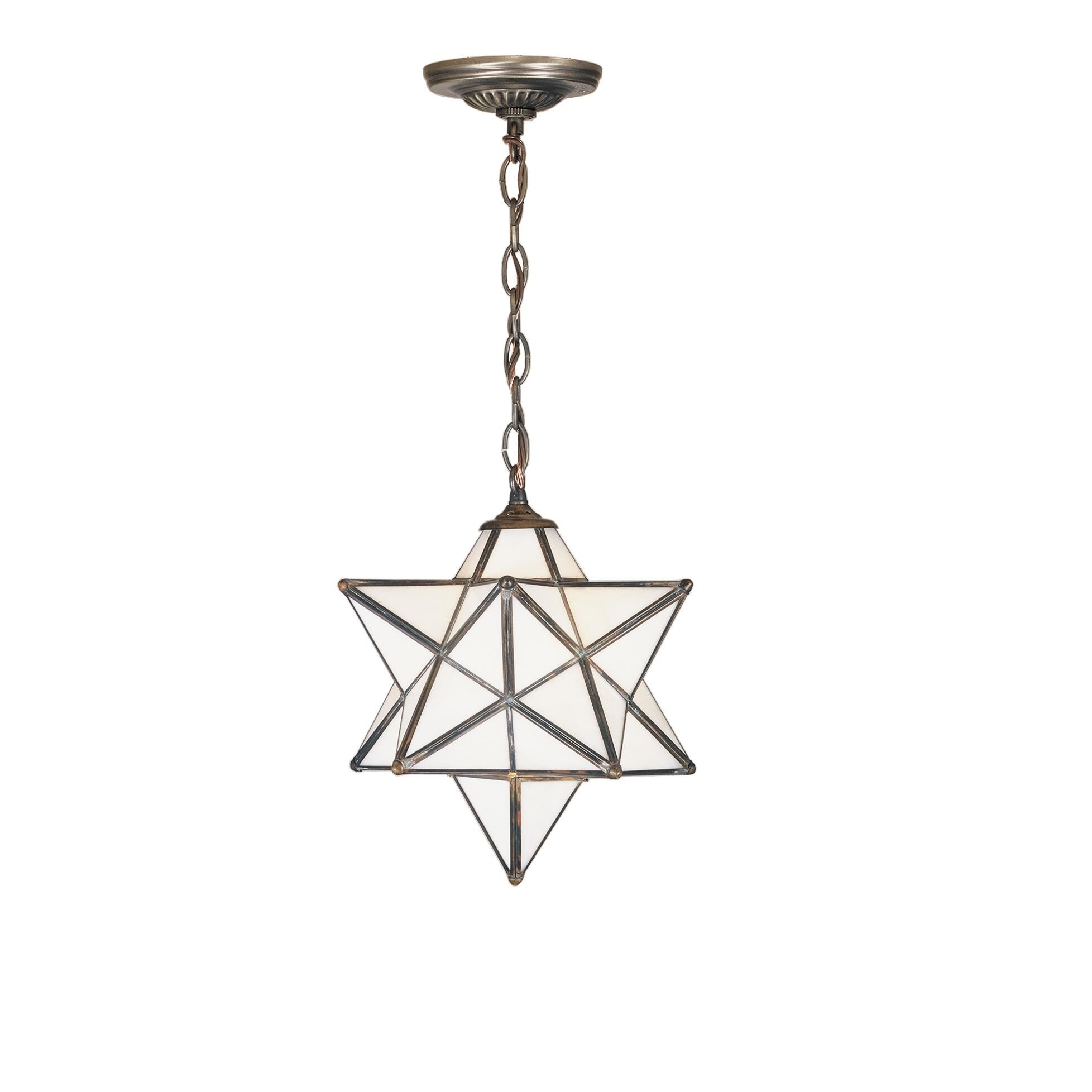 Meyda Lighting Moravian Star White 12 Inch Mini Pendant