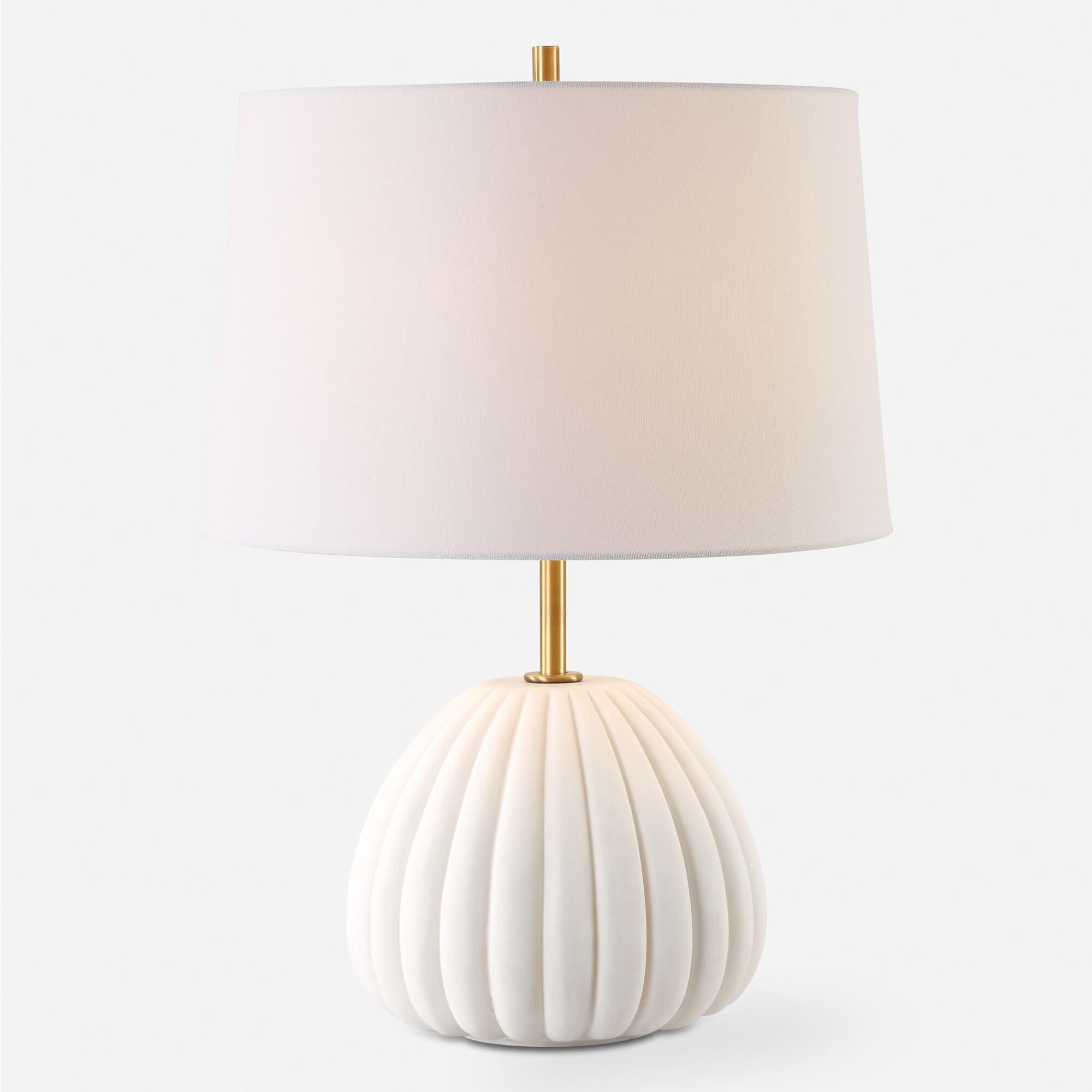 Shown in This Table Lamp Adds An Air Of Elegance And Sophistication To Any Space. The Body Of The Lamp Is Cra finish and Round Hardback shade