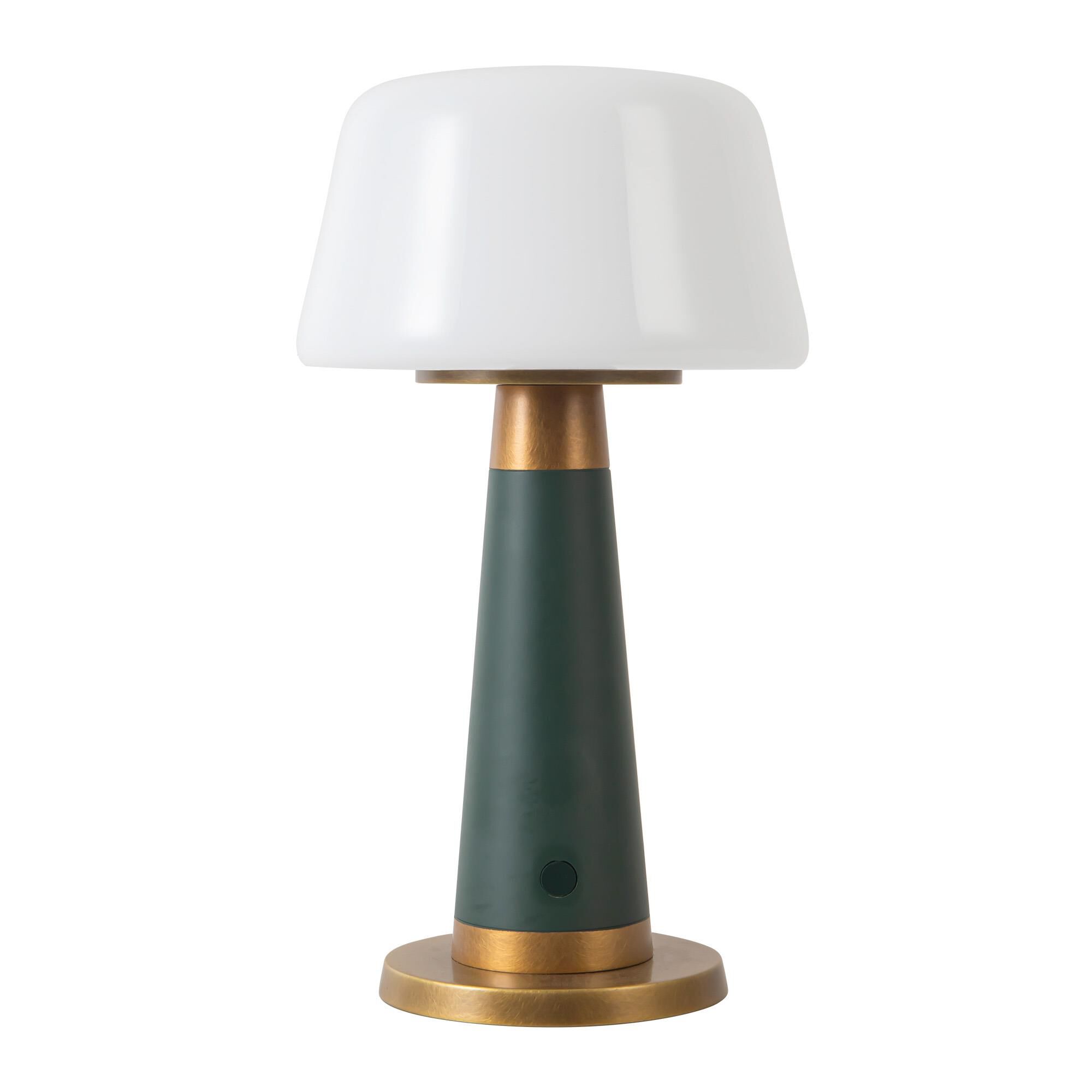 Shown in Pine Green finish and Opal glass