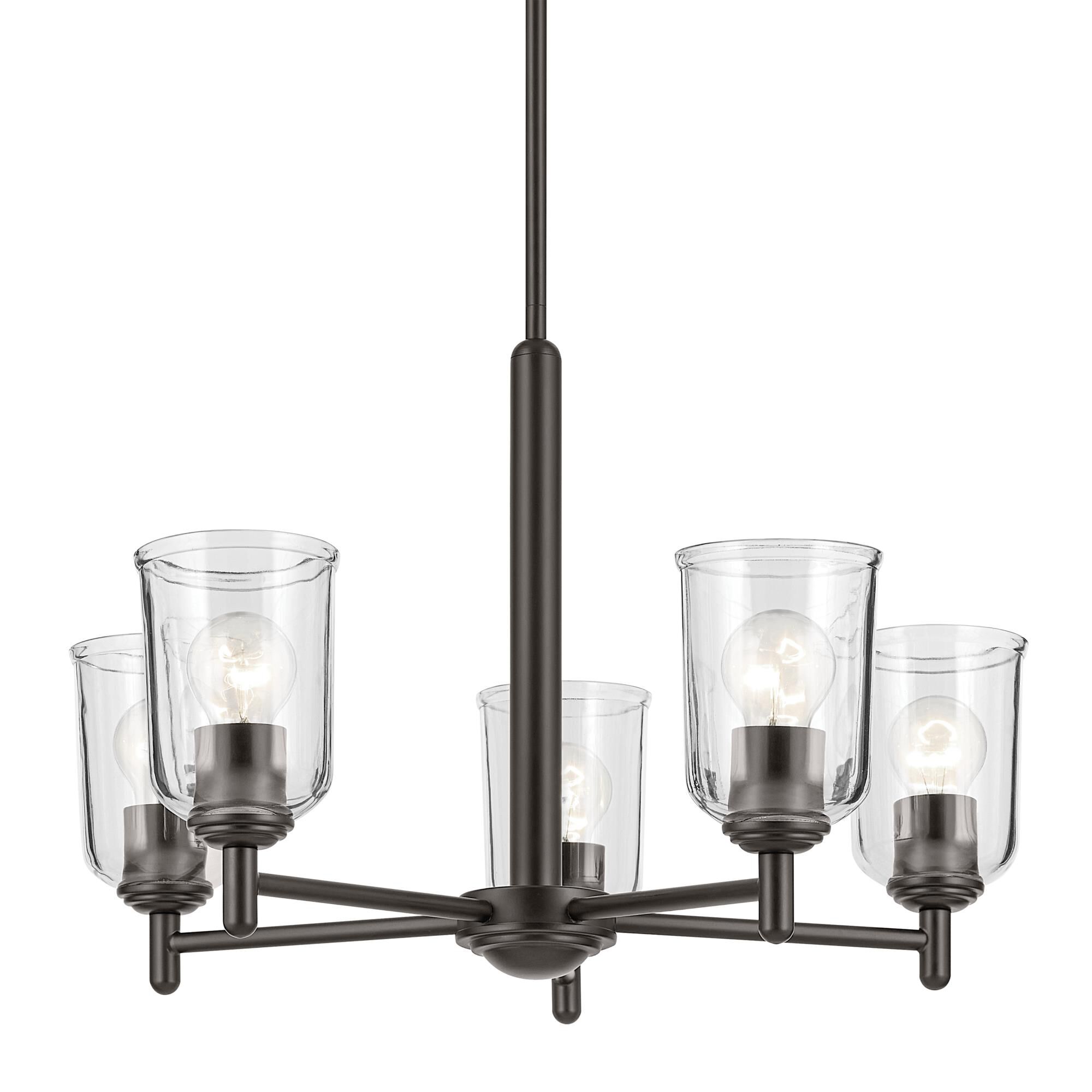Shown in Olde Bronze finish and Clear glass