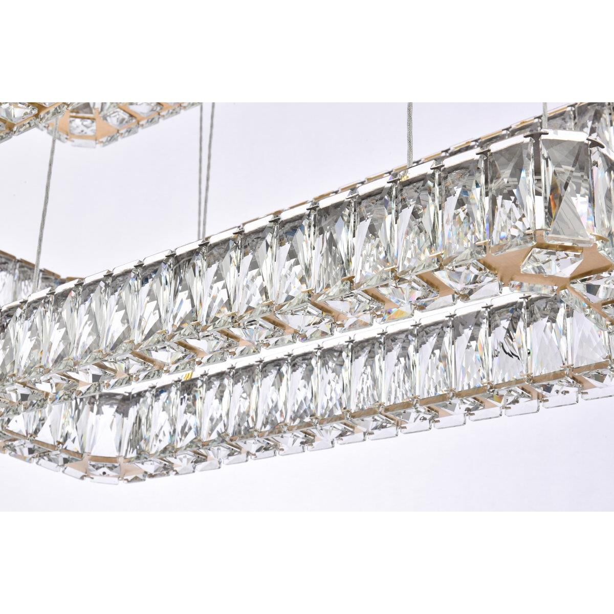 Monroe 42 Inch 3 Light LED Linear Suspension Light by Elegant Lighting