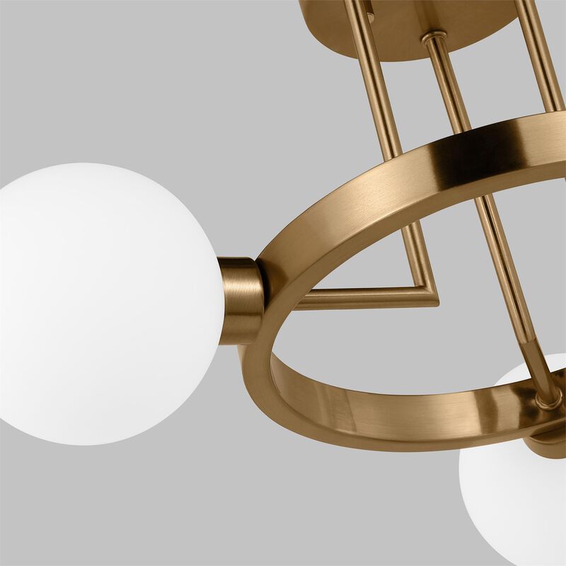 Clybourn 21 Inch 3 Light Semi Flush Mount by Visual Comfort Studio