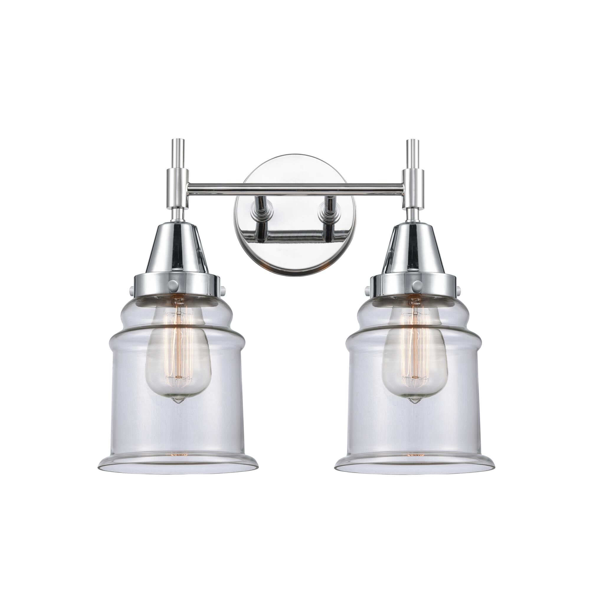 Shown in Polished Chrome finish and Clear Large Cone glass