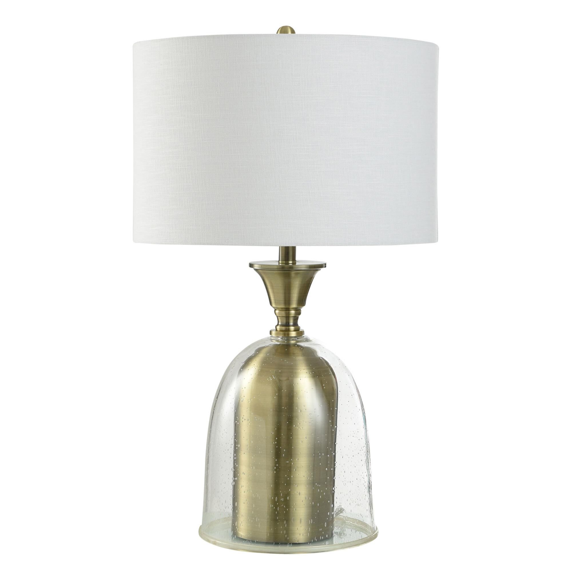 Metal and Glass 29 Inch Table Lamp by Stylecraft
