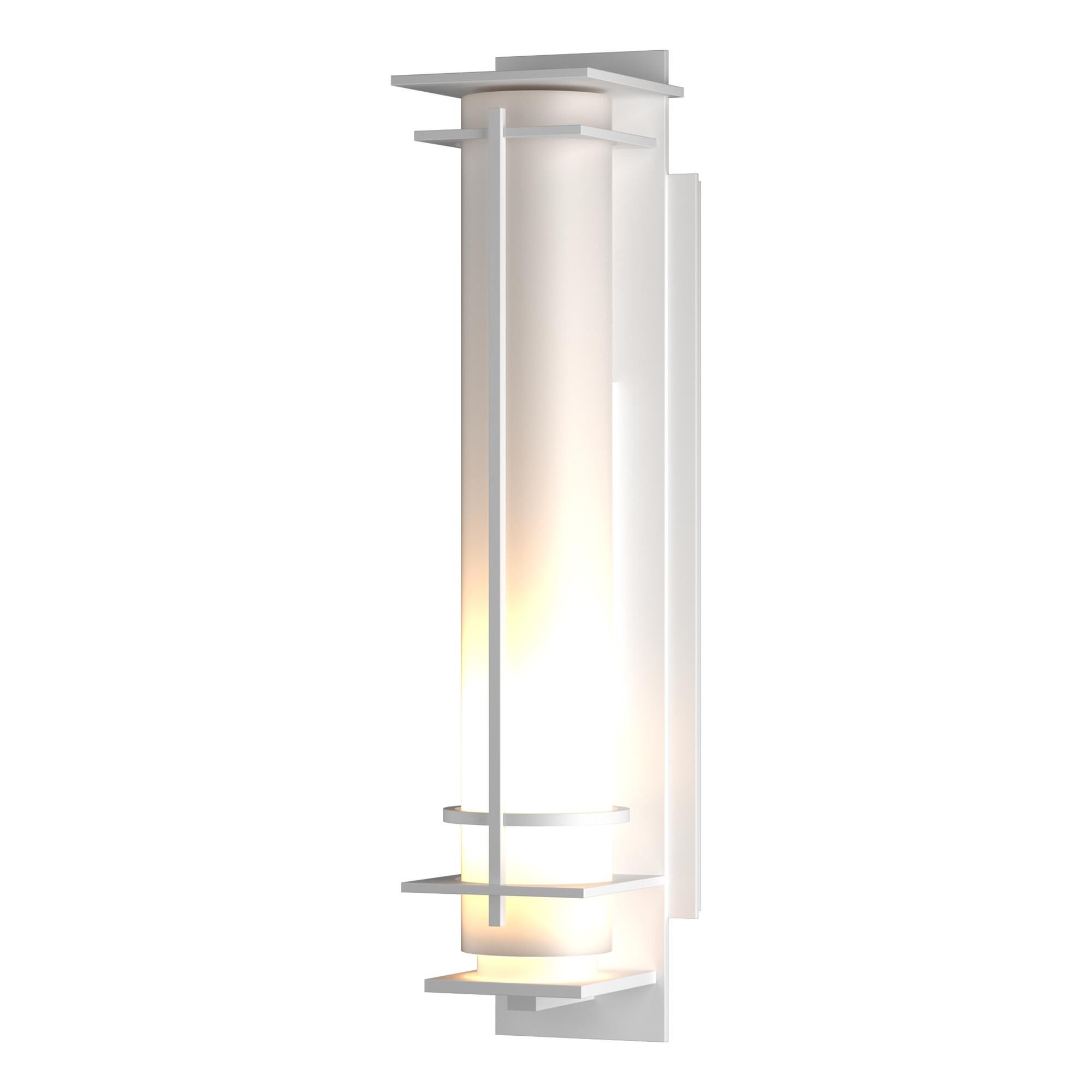 Shown in Coastal White finish and Opal glass