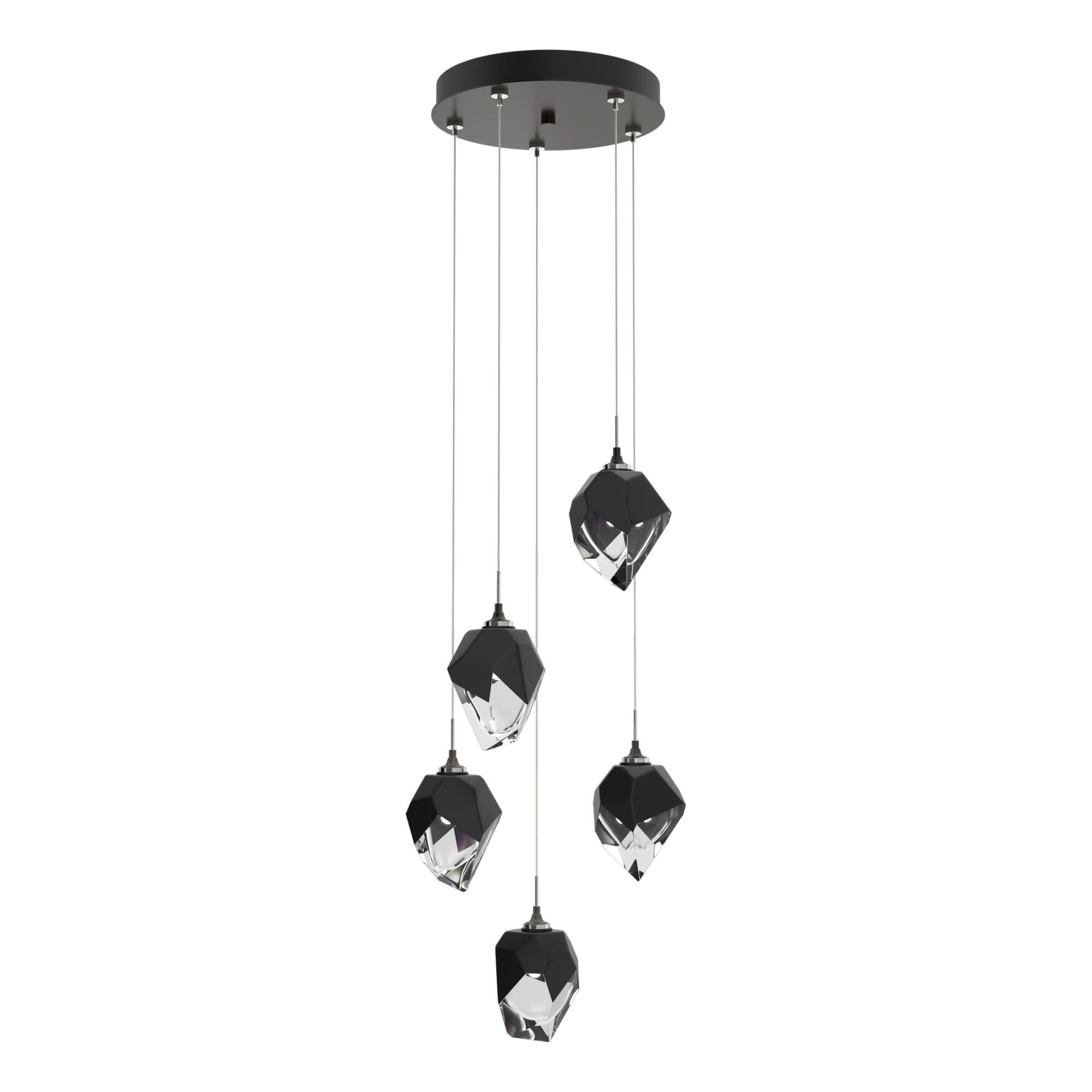 Shown in Oil Rubbed Bronze finish and Black glass and Black Glass shade