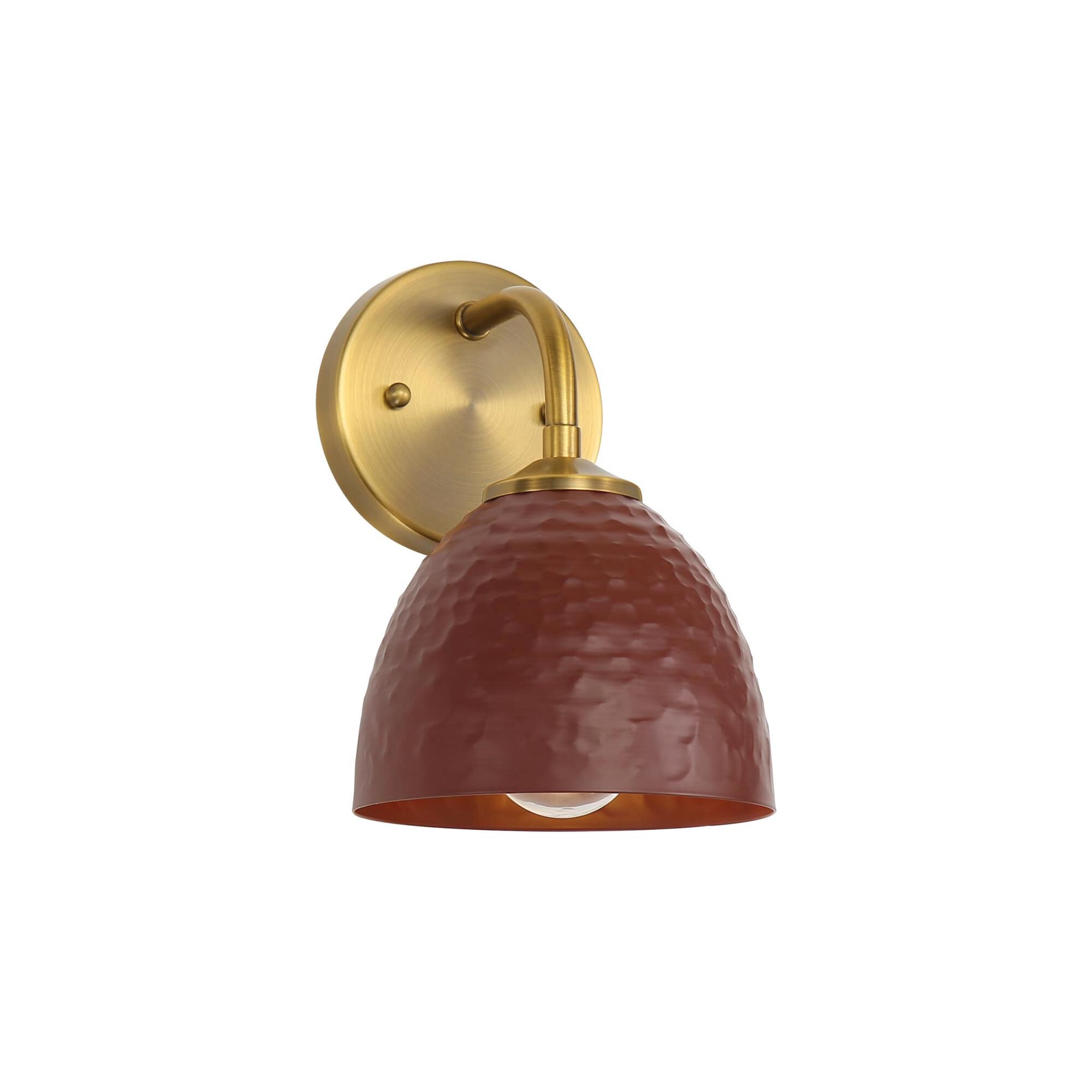 Shown in Modern Brass finish and Russet Clay shade