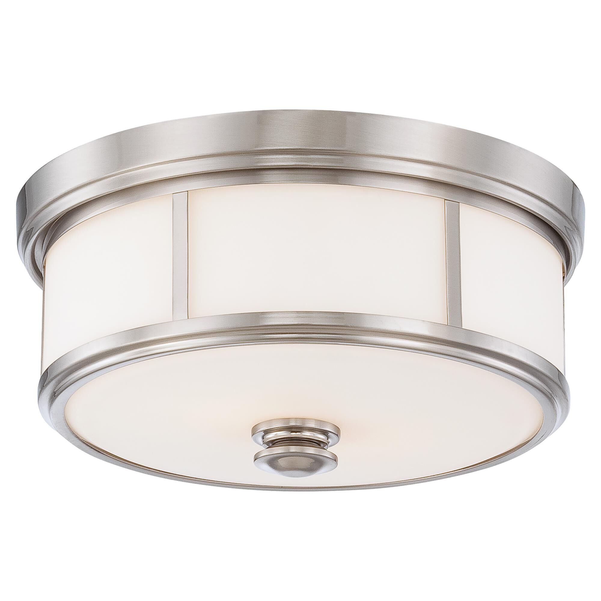 Shown in Brushed Nickel finish and Etched Opal glass