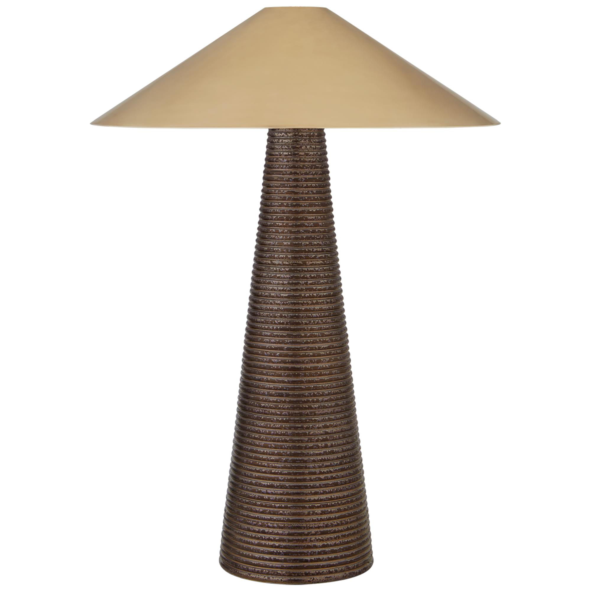 Shown in Crystal Bronze Ceramic finish and Antique - Burnished Brass shade
