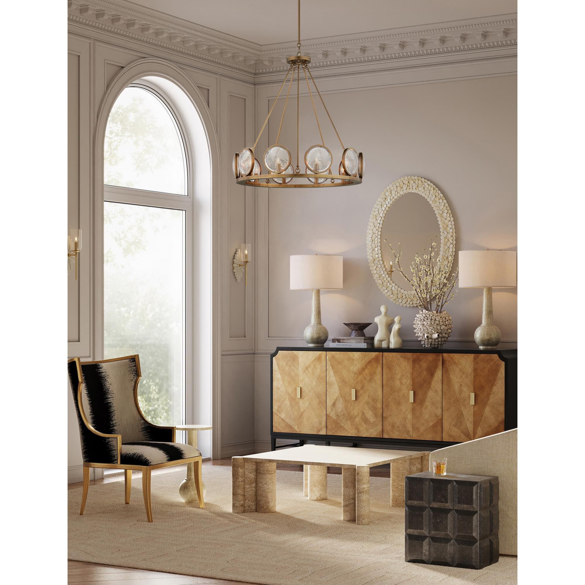 Shown in Antique Brass finish