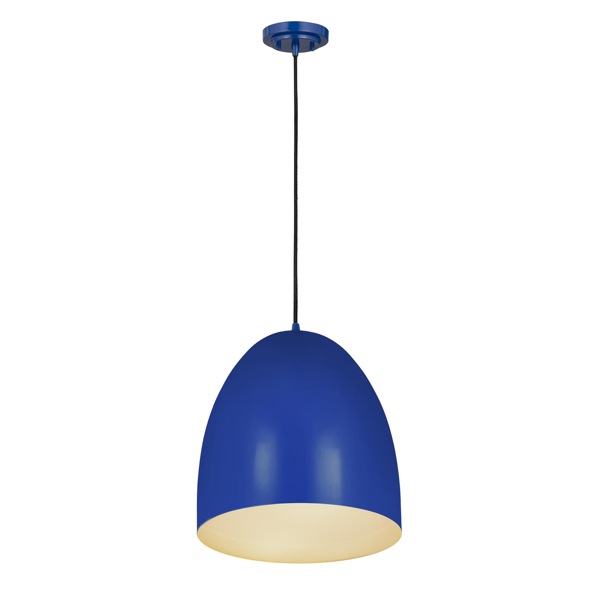 Shown in Blue finish and Iron glass and Iron shade