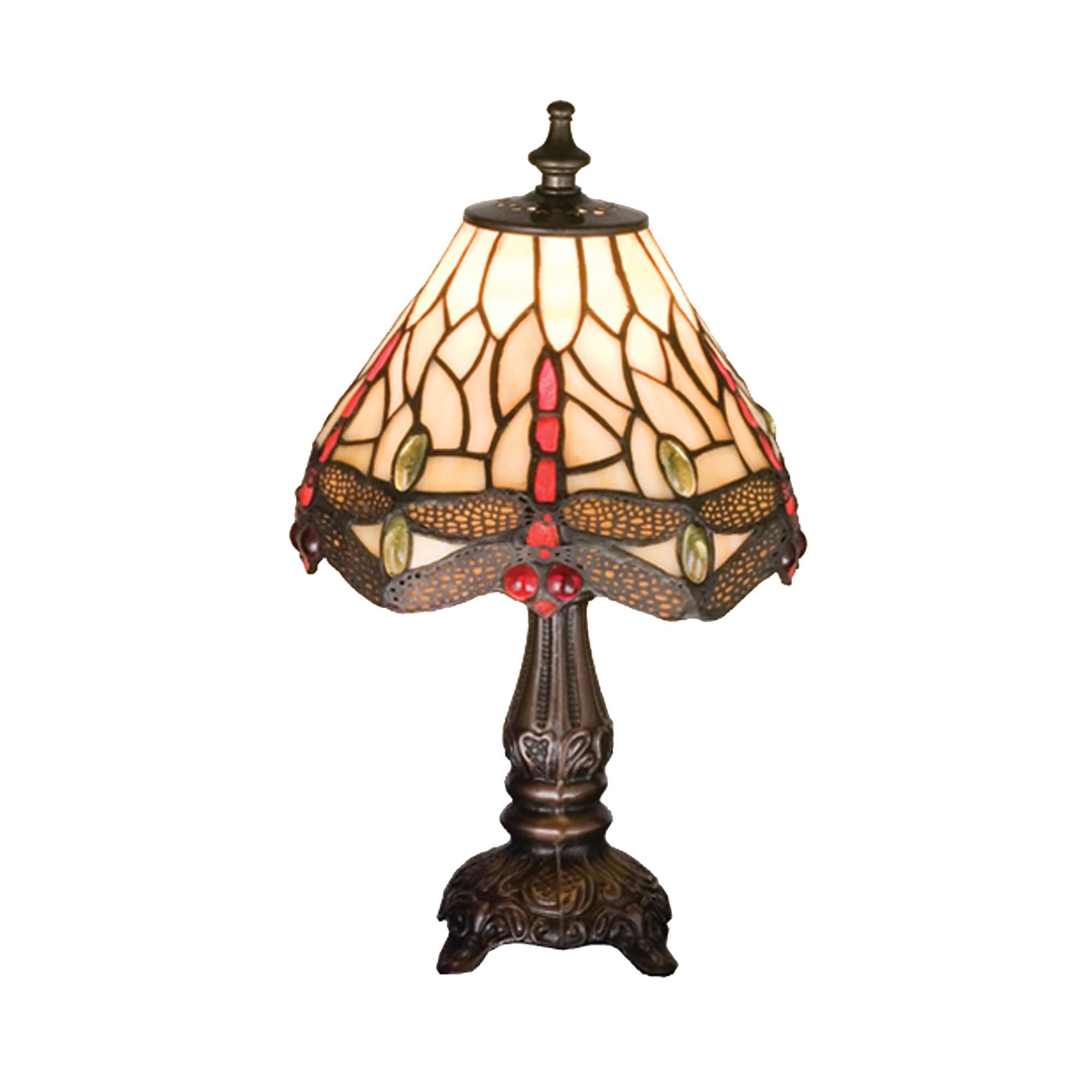 Tiffany Hanginghead Dragonfly 11 Inch Accent Lamp by Meyda Lighting