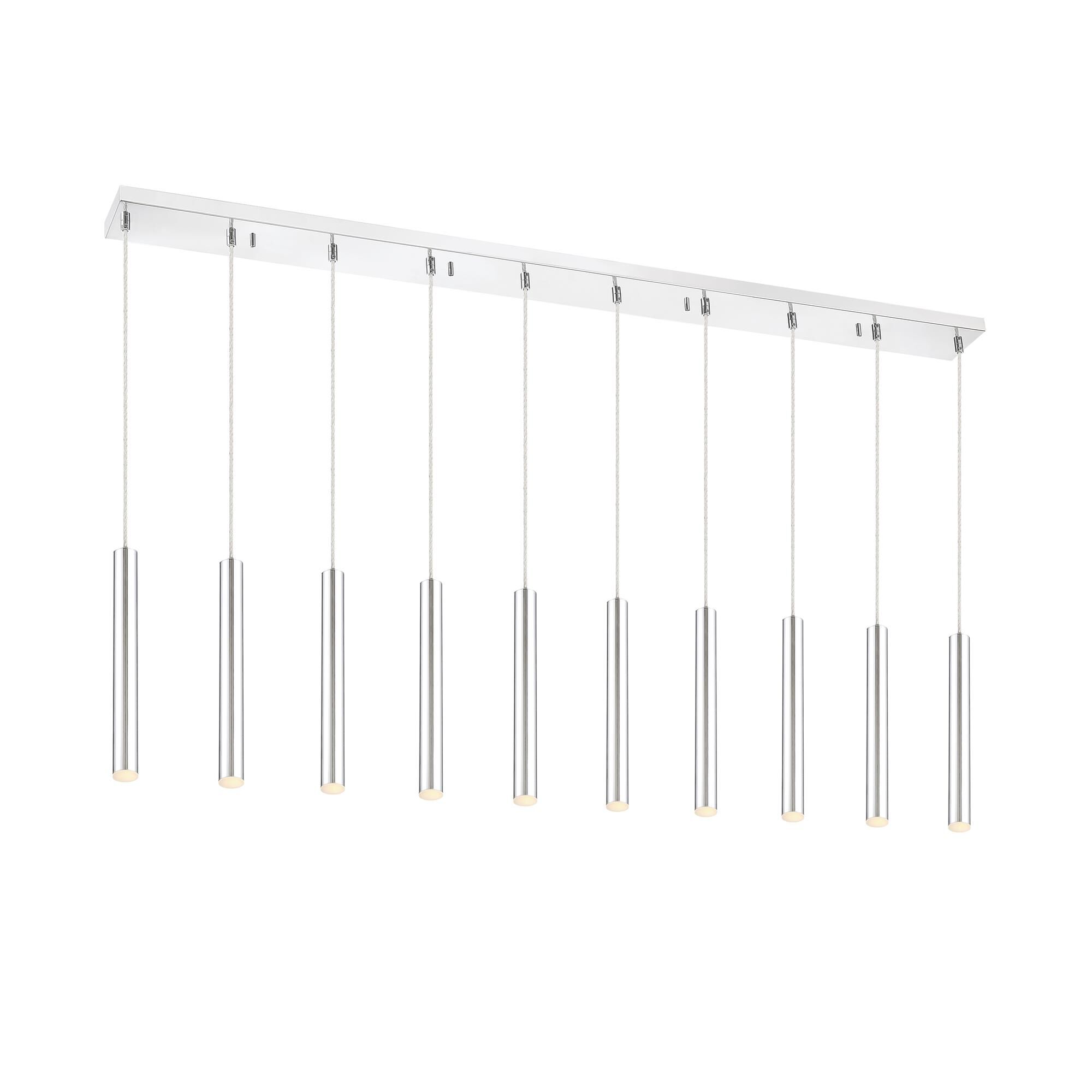 Shown in Chrome finish and Steel glass and Steel shade