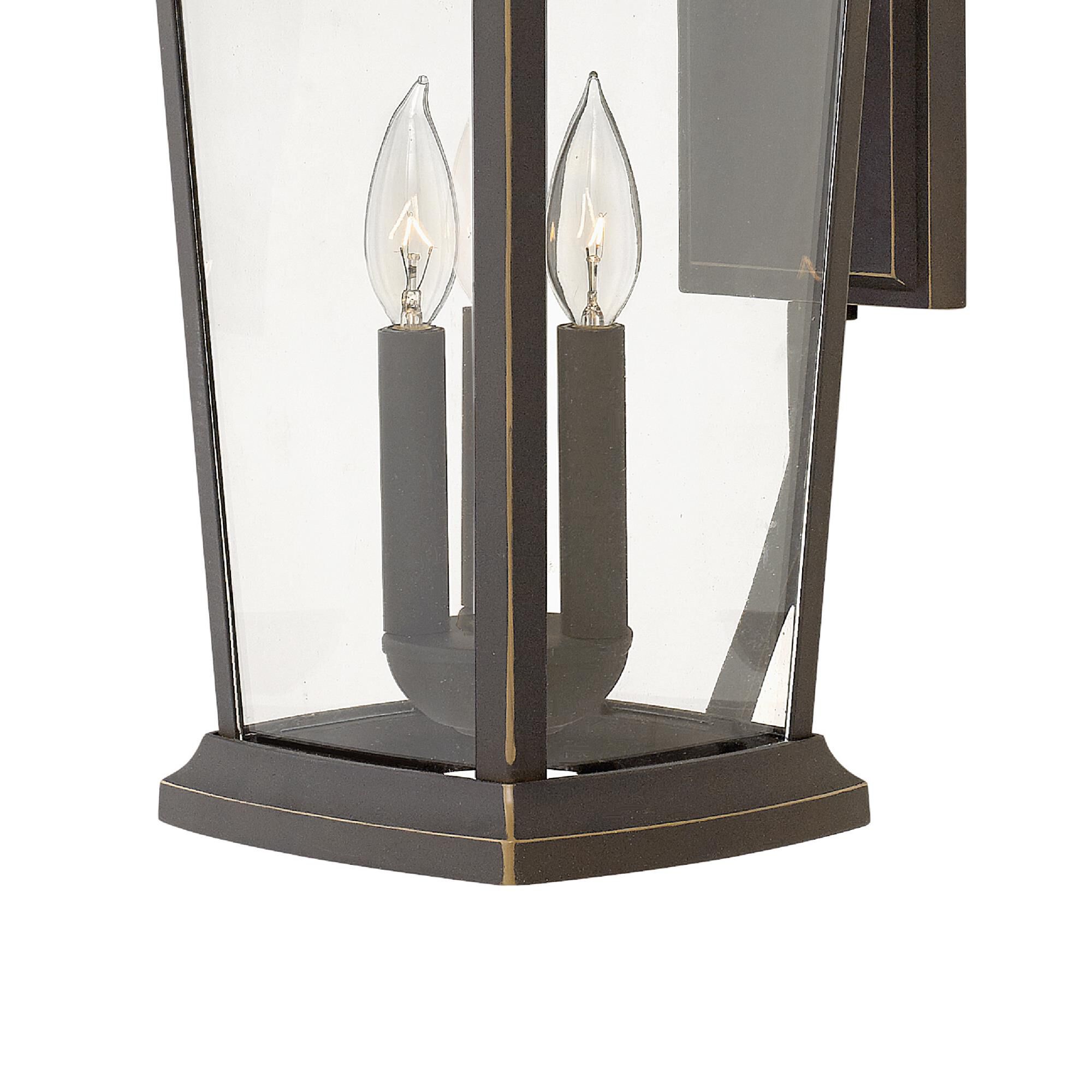 Shown in Oil Rubbed Bronze finish and Clear glass
