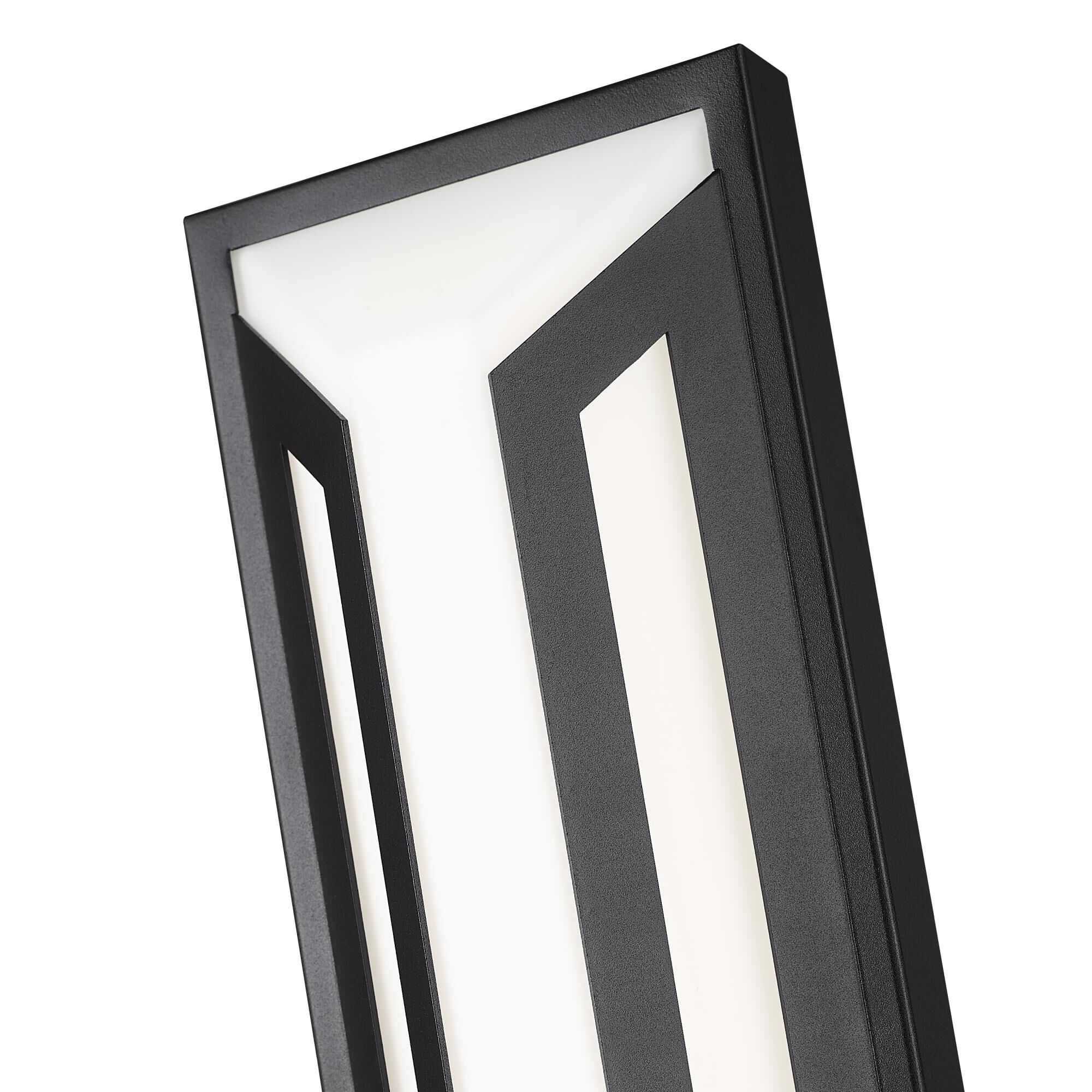 Shown in Sand Black finish and Opal Etched glass