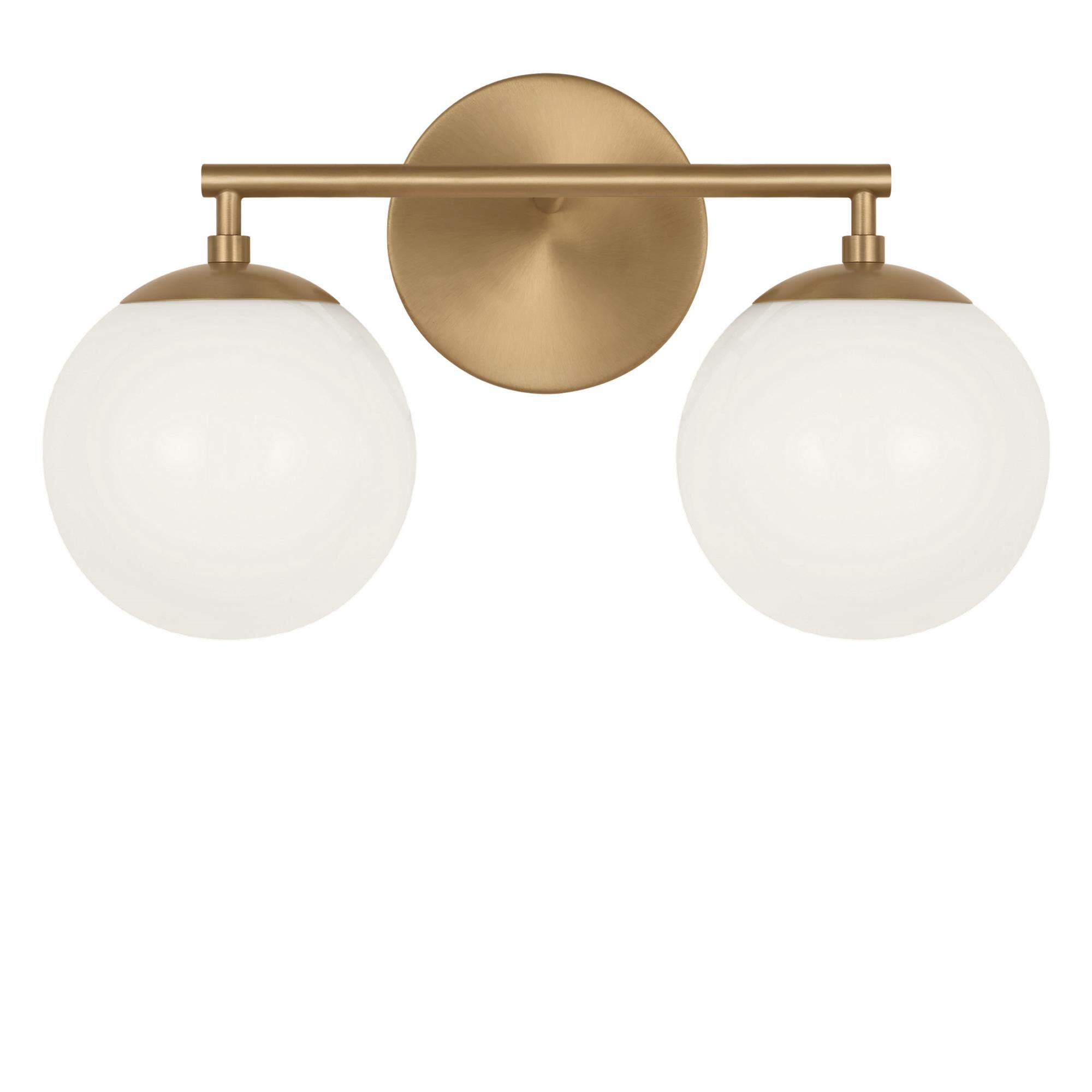 Shown in Satin Brass finish and Clear White glass