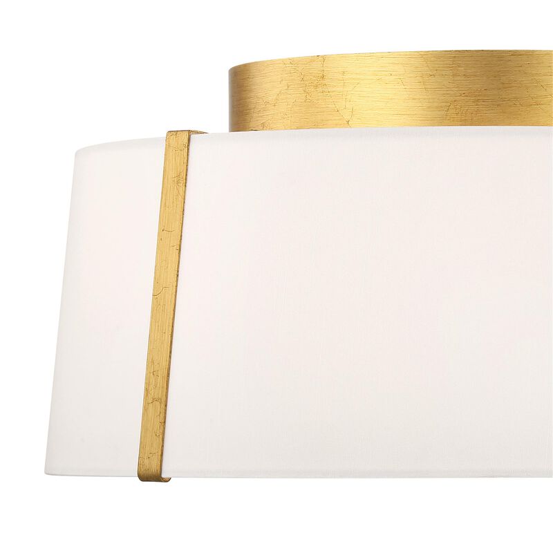 Fulton 18 Inch 3 Light Semi Flush Mount by Crystorama