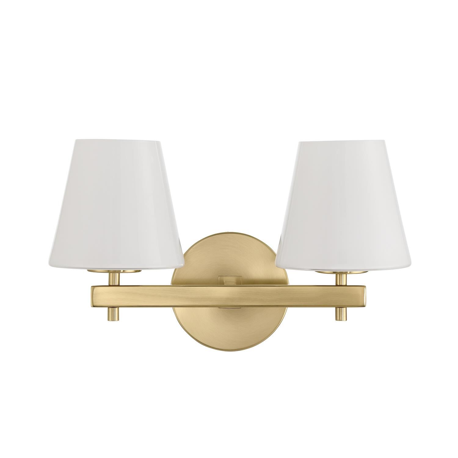 Shown in Vibrant Gold finish and Glass shade