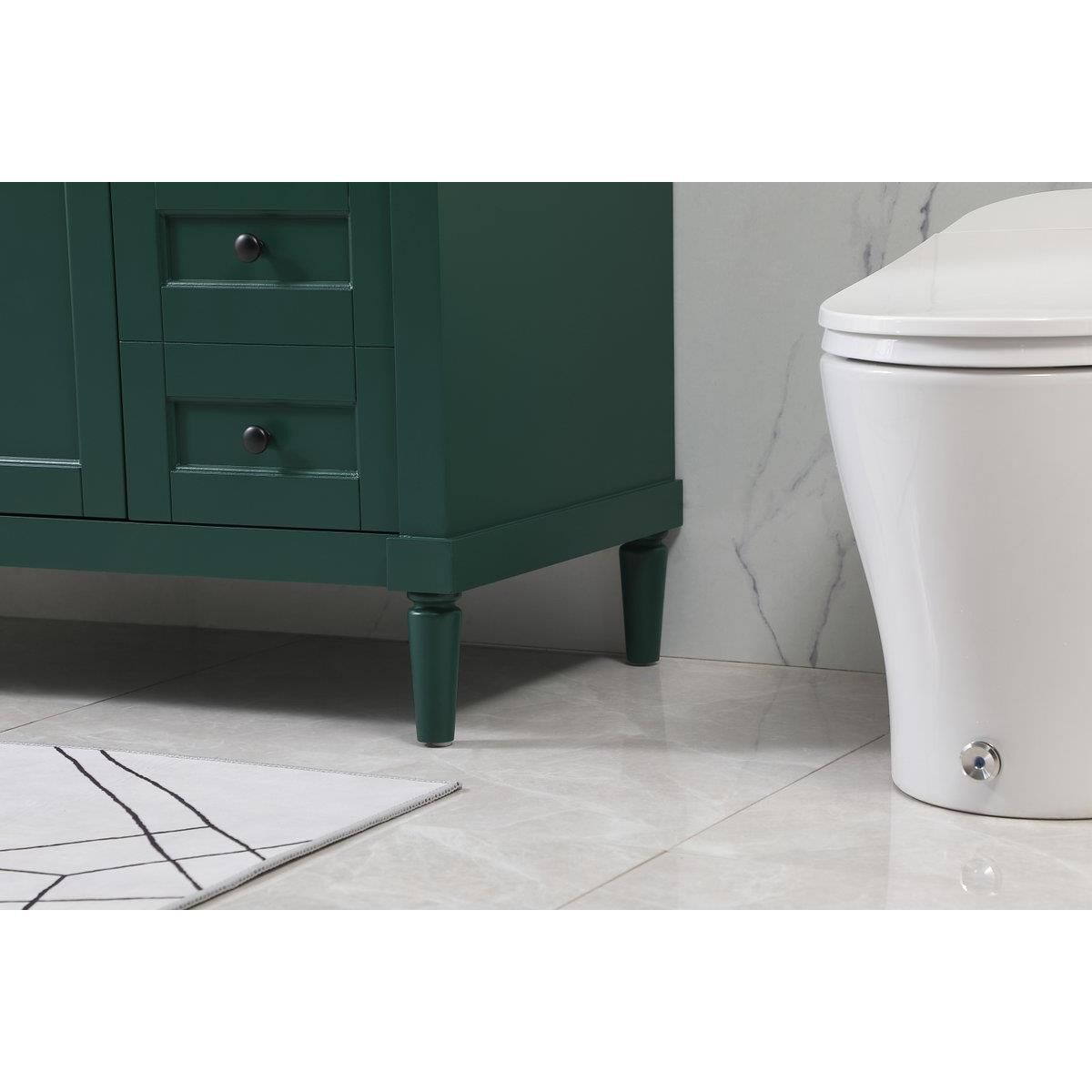 Shown in Green finish and No Backsplash accent