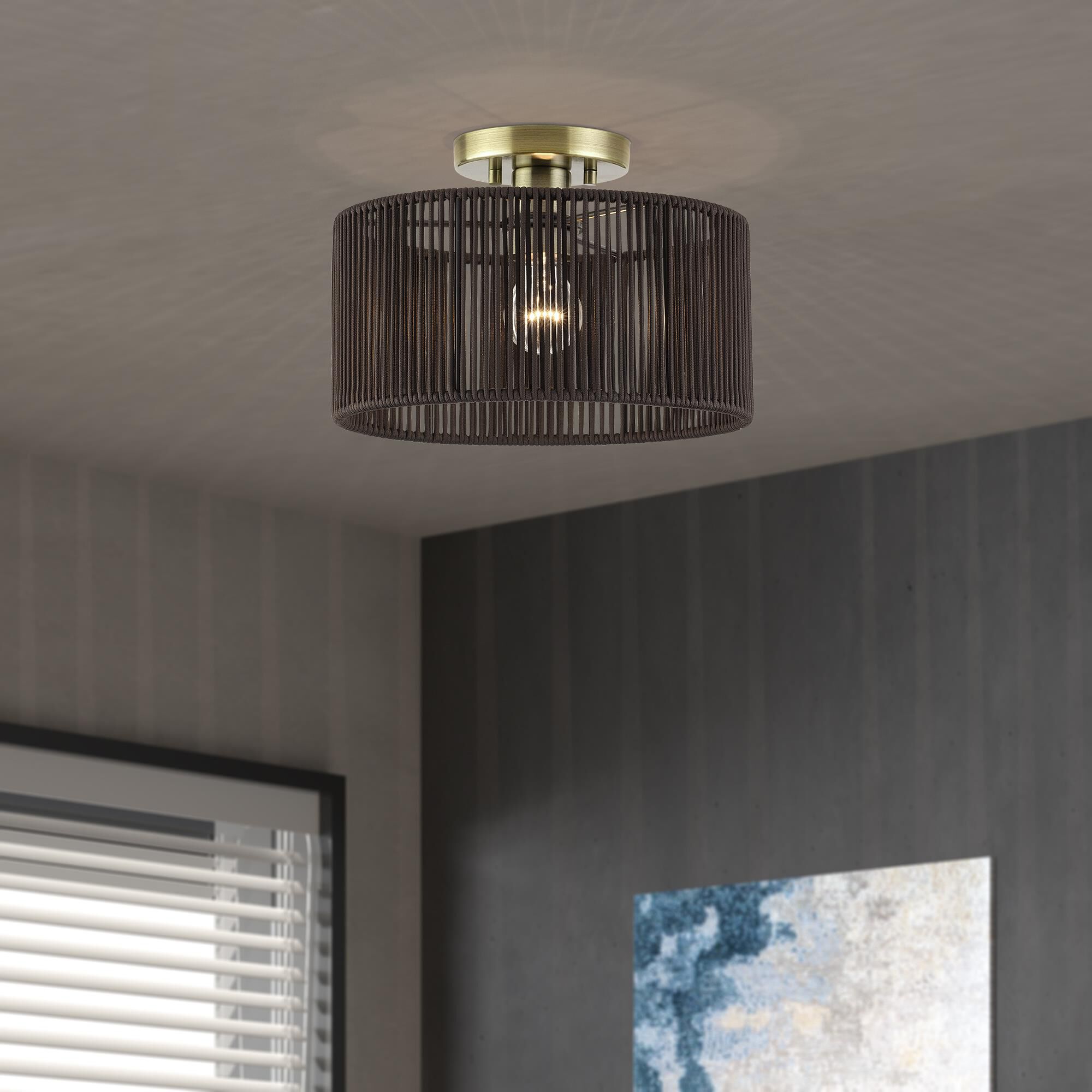 Acordia 12 Inch Semi Flush Mount by Livex Lighting