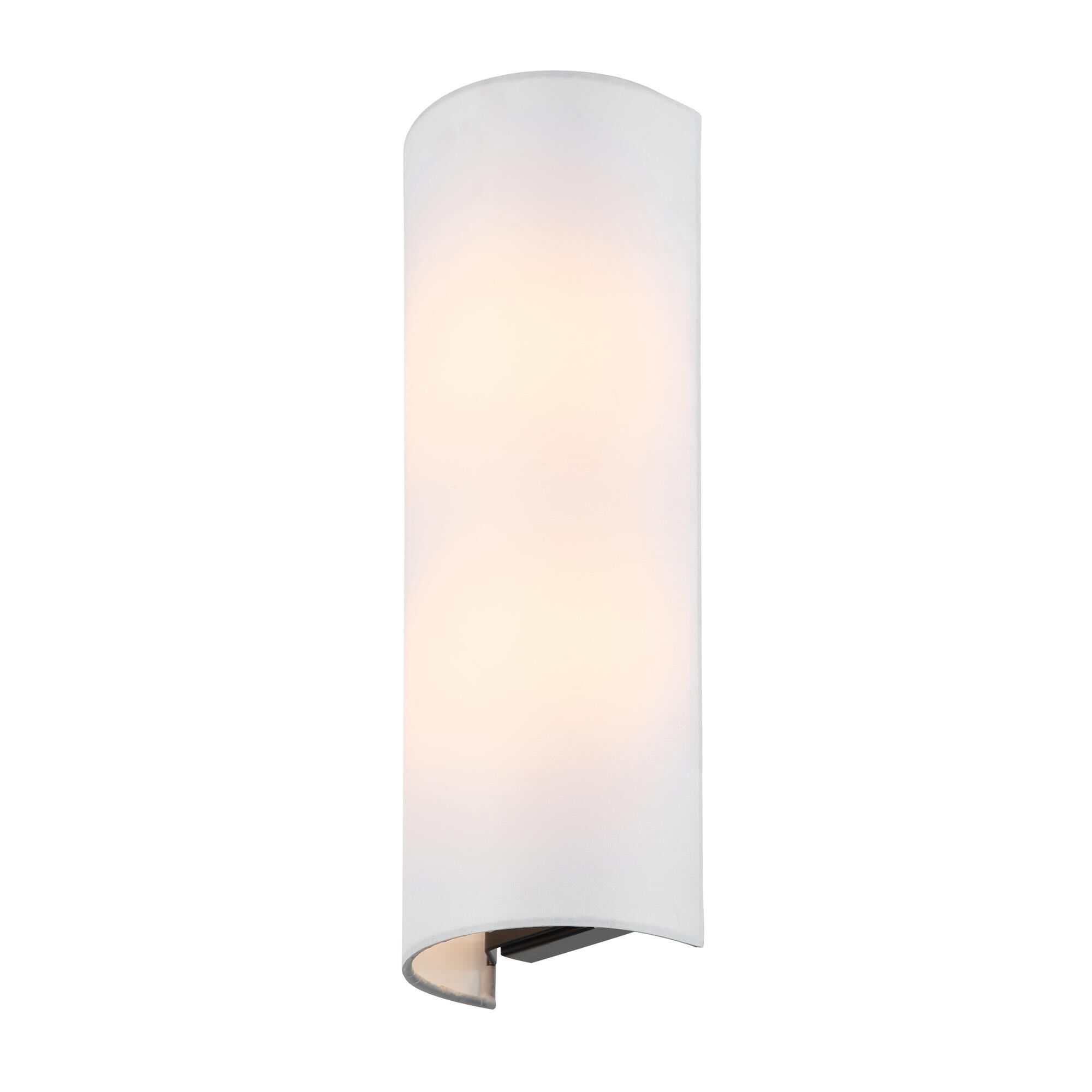 Shown in Black/Satin Brass finish and White Cotton shade
