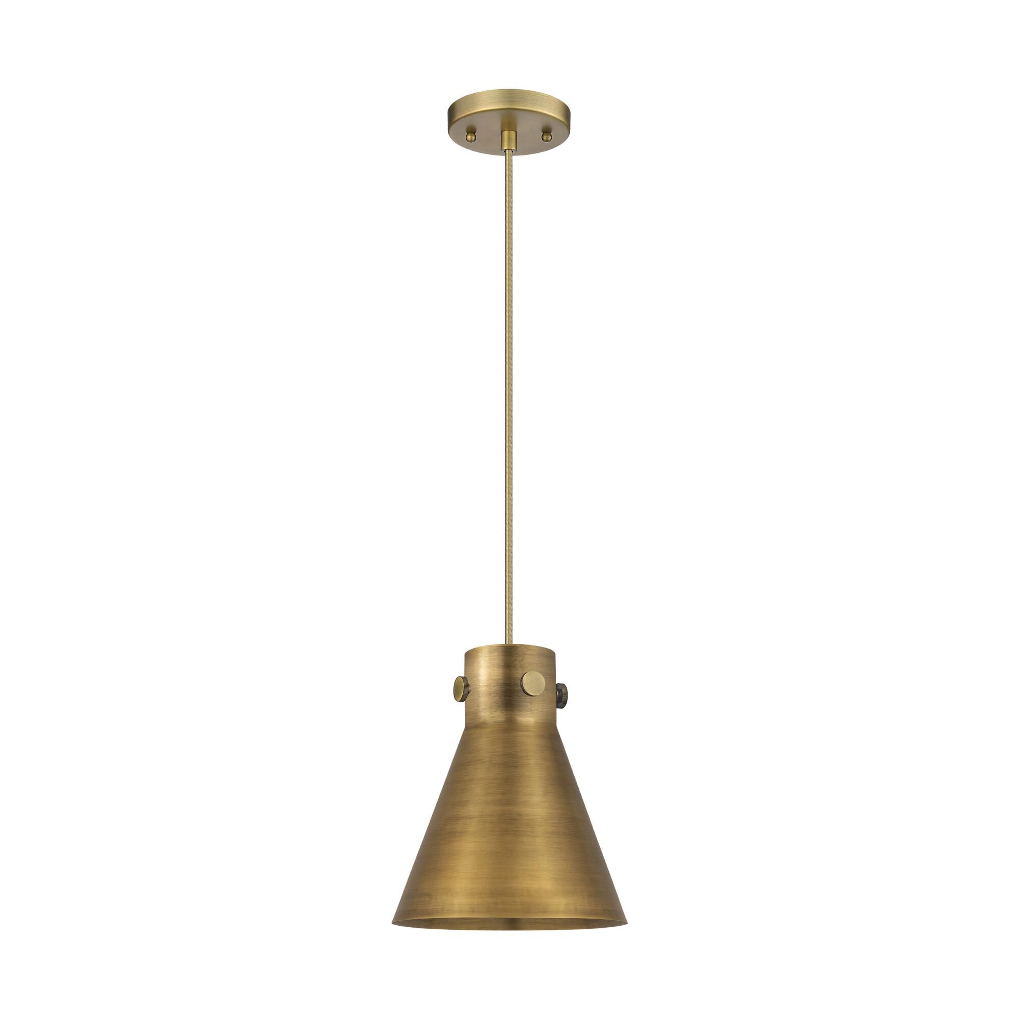 Shown in Brushed Brass finish and None glass