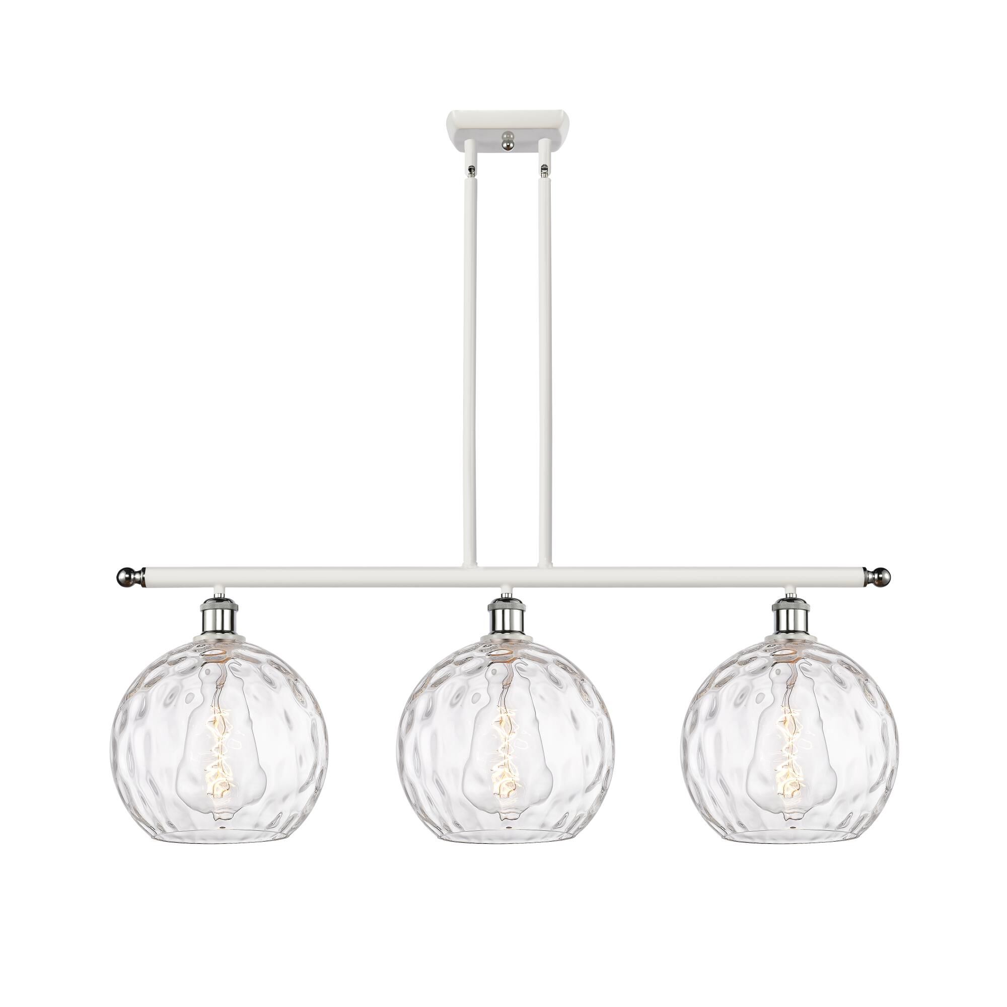 Bruno Marashlian Athens Water Glass 36 Inch 3 Light Linear Suspension Light by Innovations Lighting
