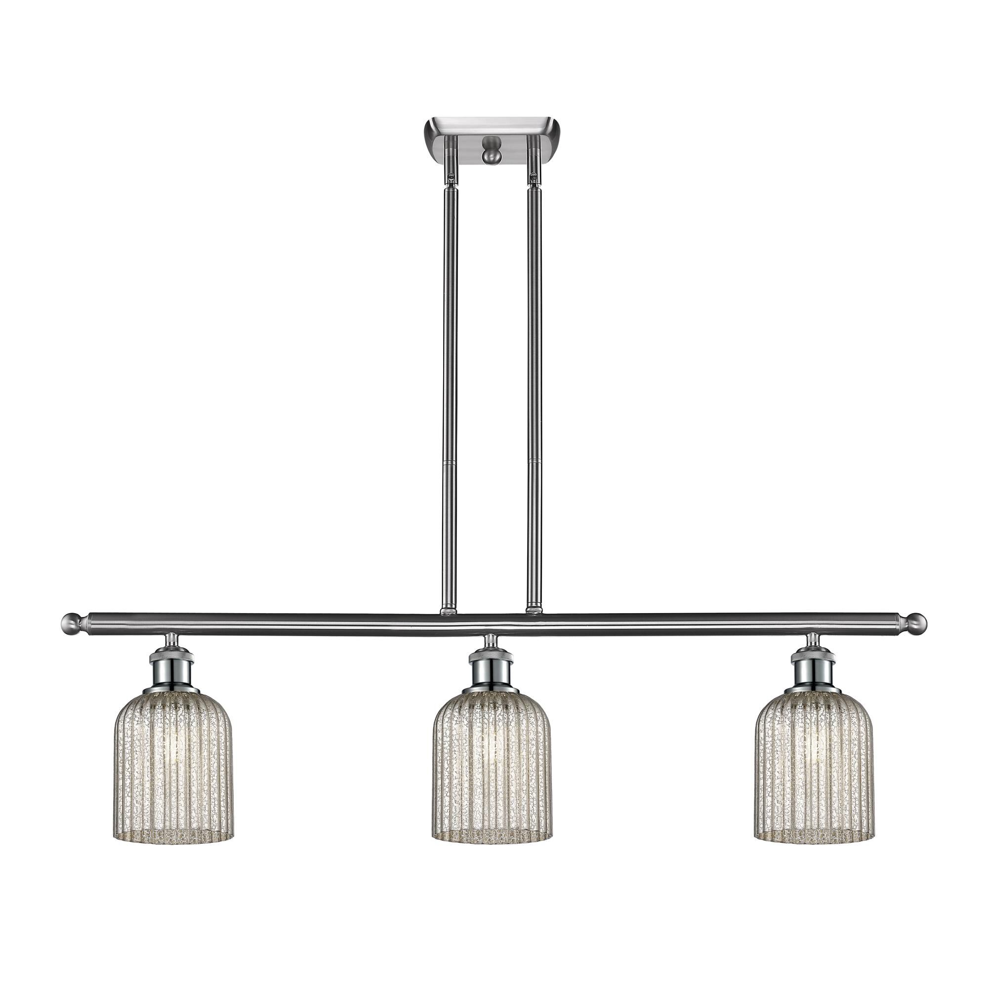 Shown in Satin Nickel finish and Mercury shade
