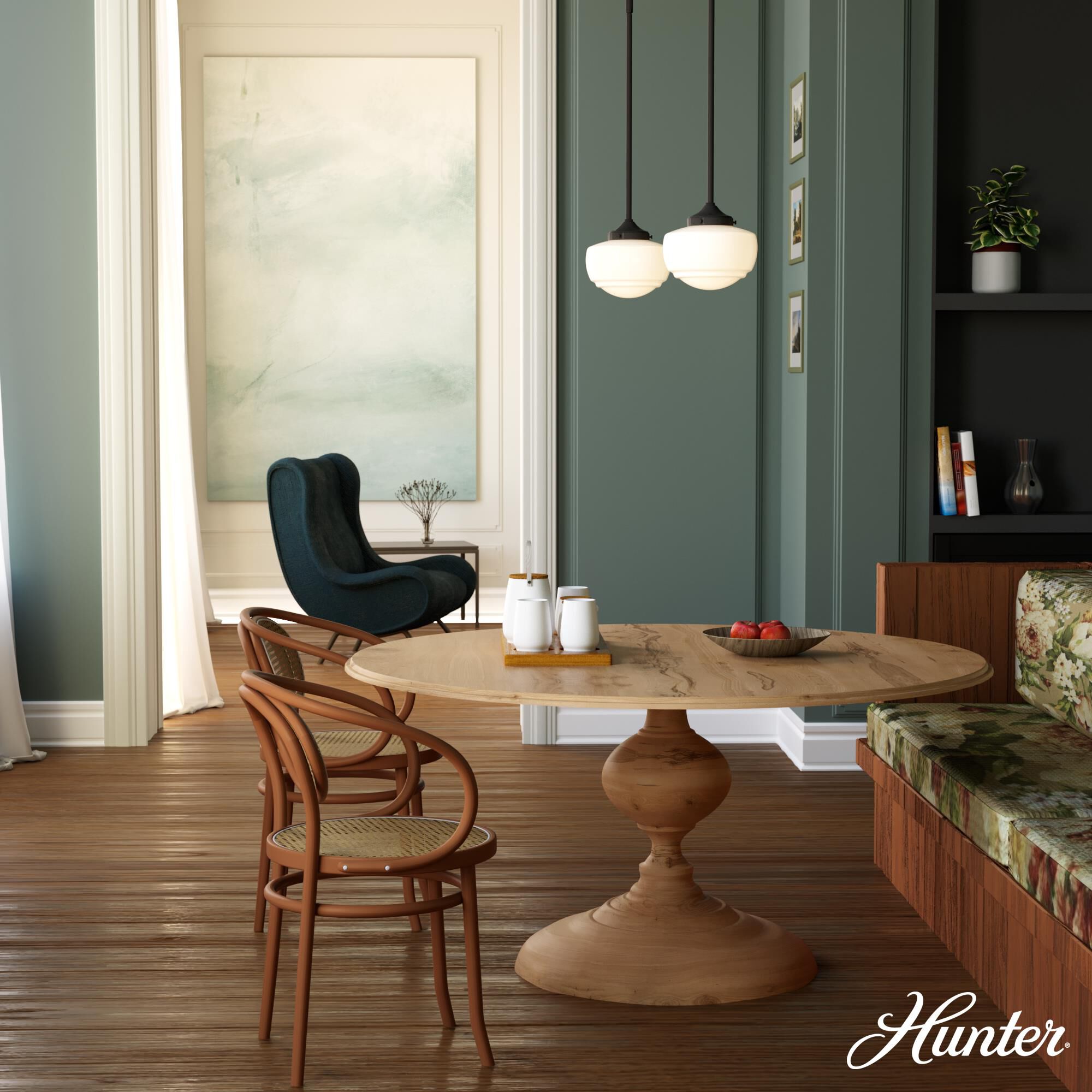 Hunter Fan Saddle Creek 7 Inch Mini Pendant