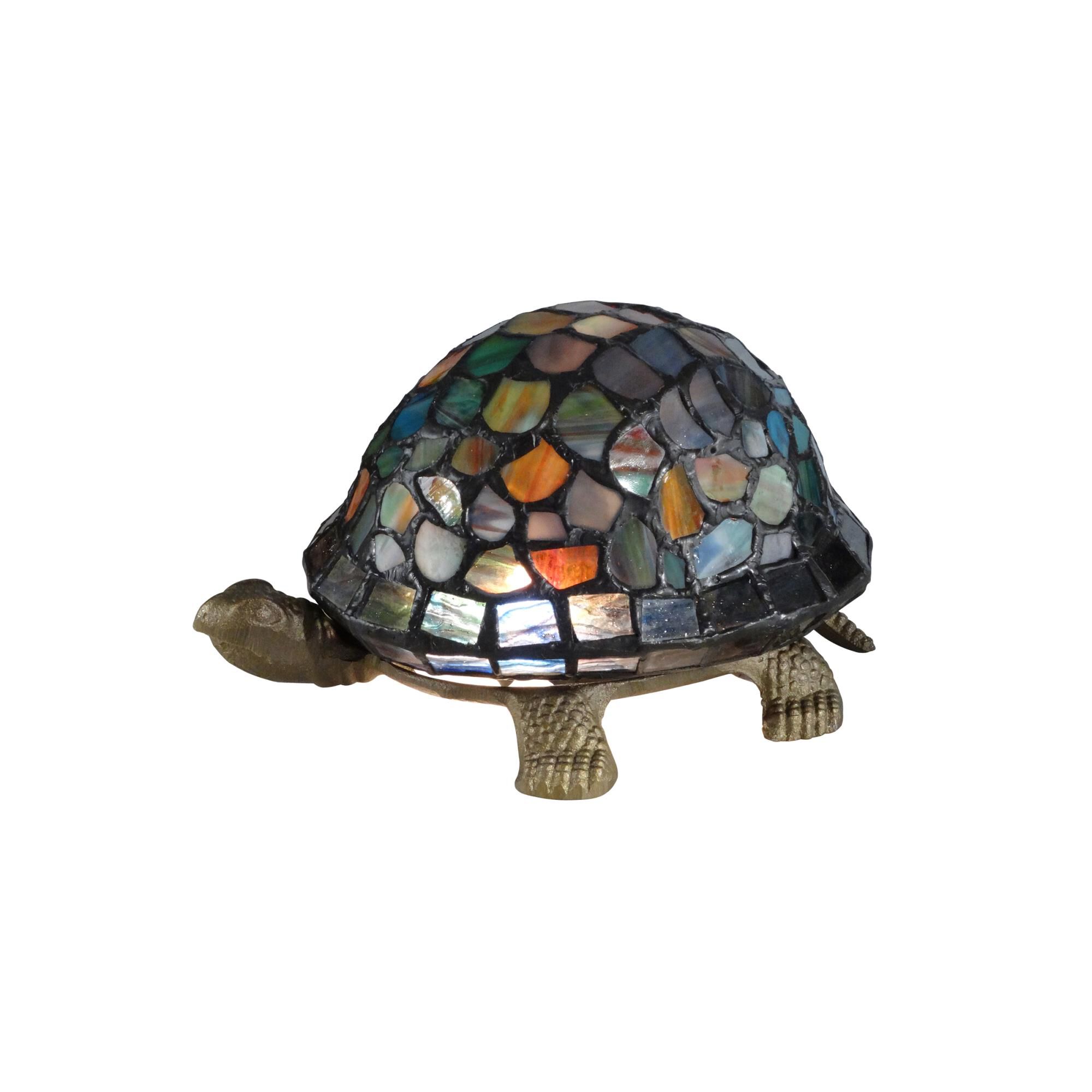 Shown in Antique Bronze finish and Tiffany shade