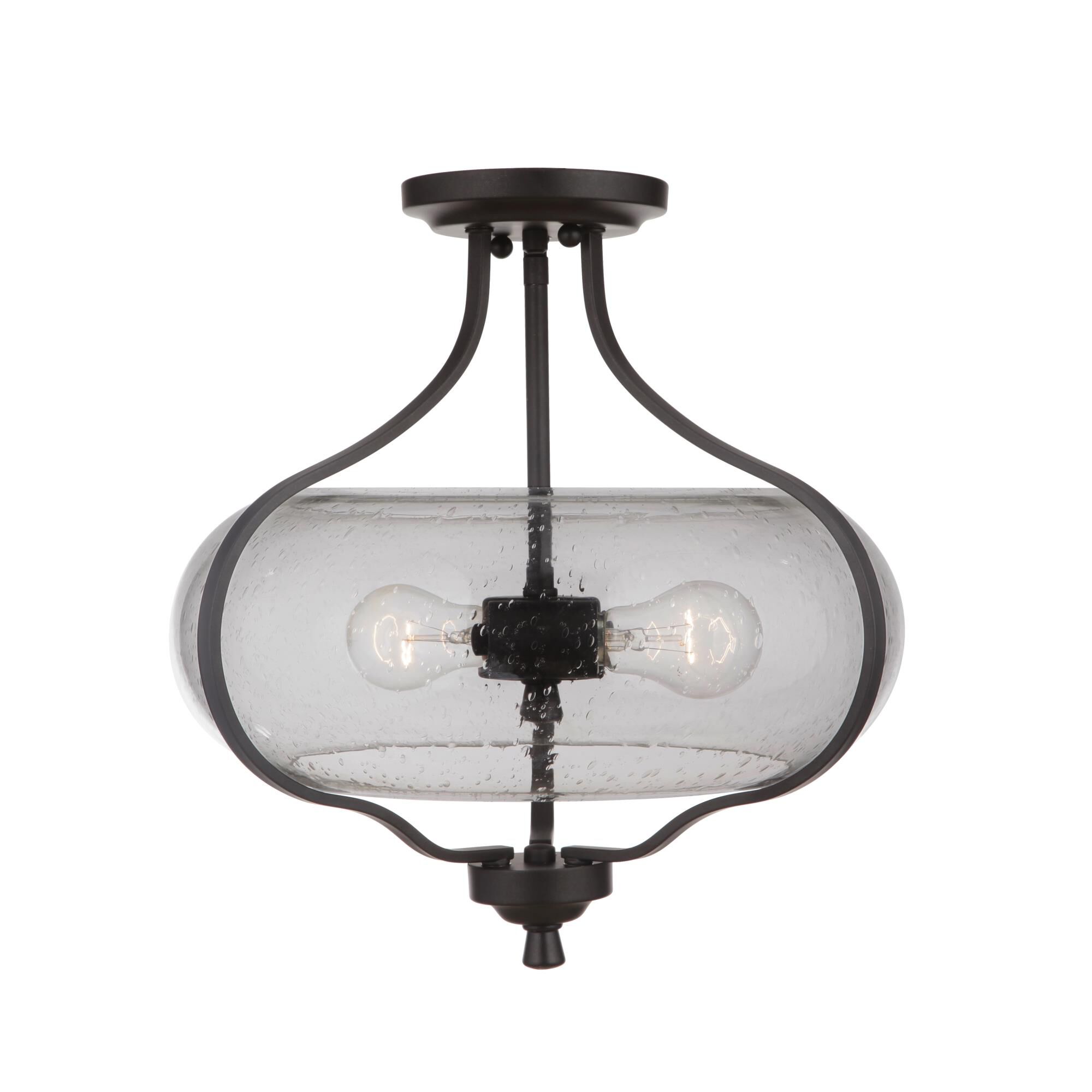 Serene 15 Inch 2 Light Semi Flush Mount by Craftmade