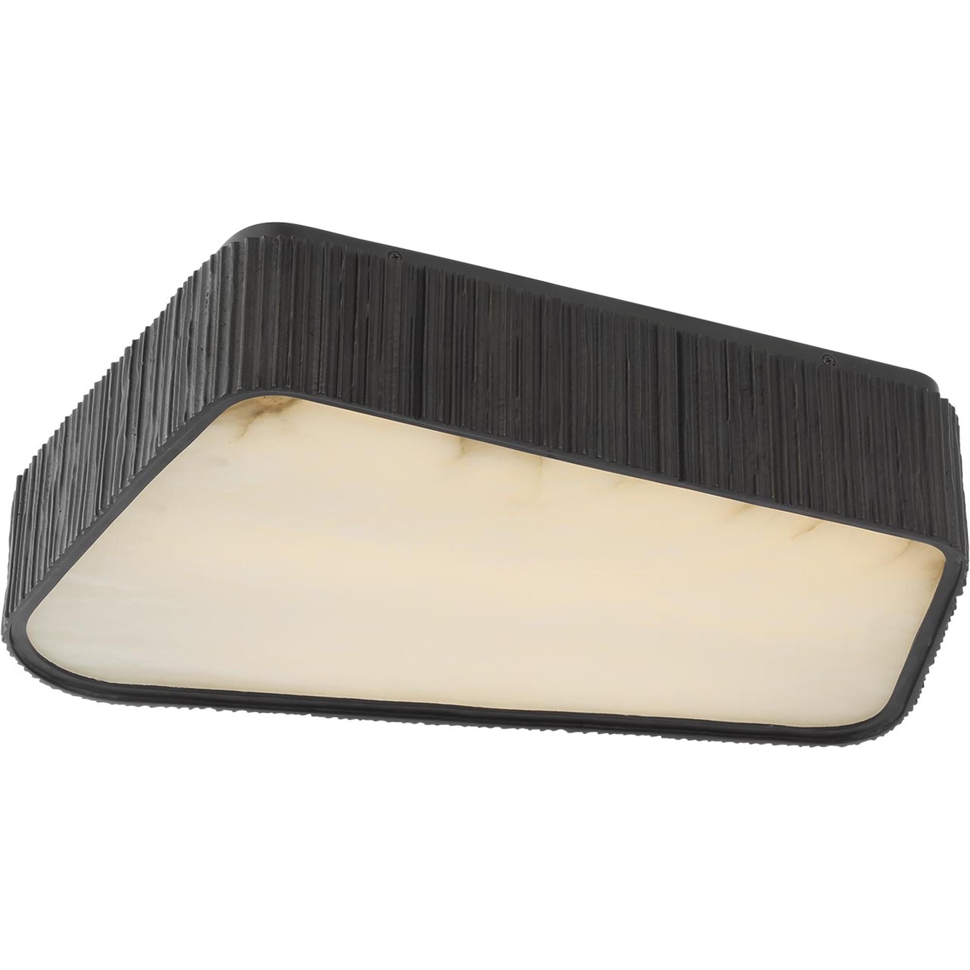 Shown in Ridged Carbon finish and Alabaster shade