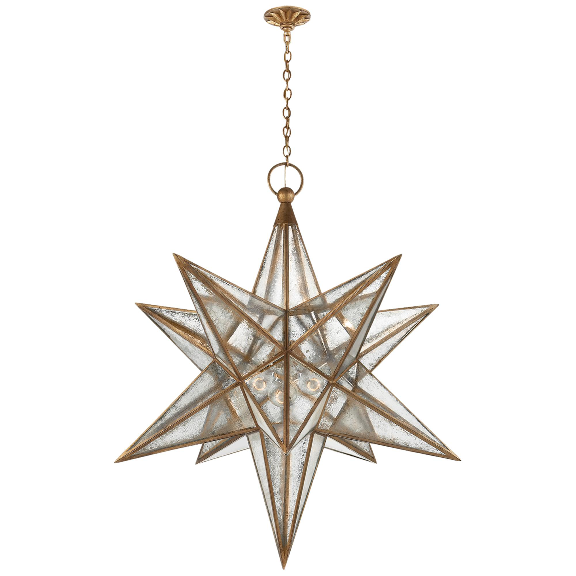 Shown in Gilded Iron finish and Antique Mirror glass