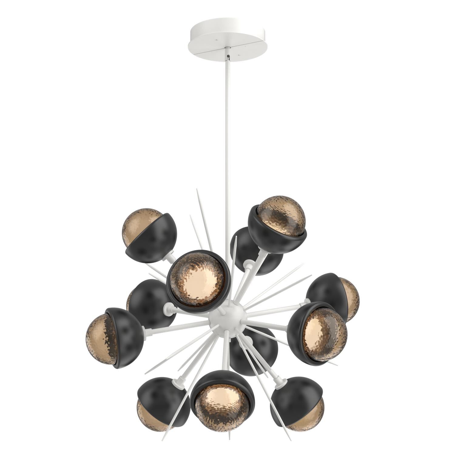 Shown in Salt White finish and Bronze glass and Matte Black accent