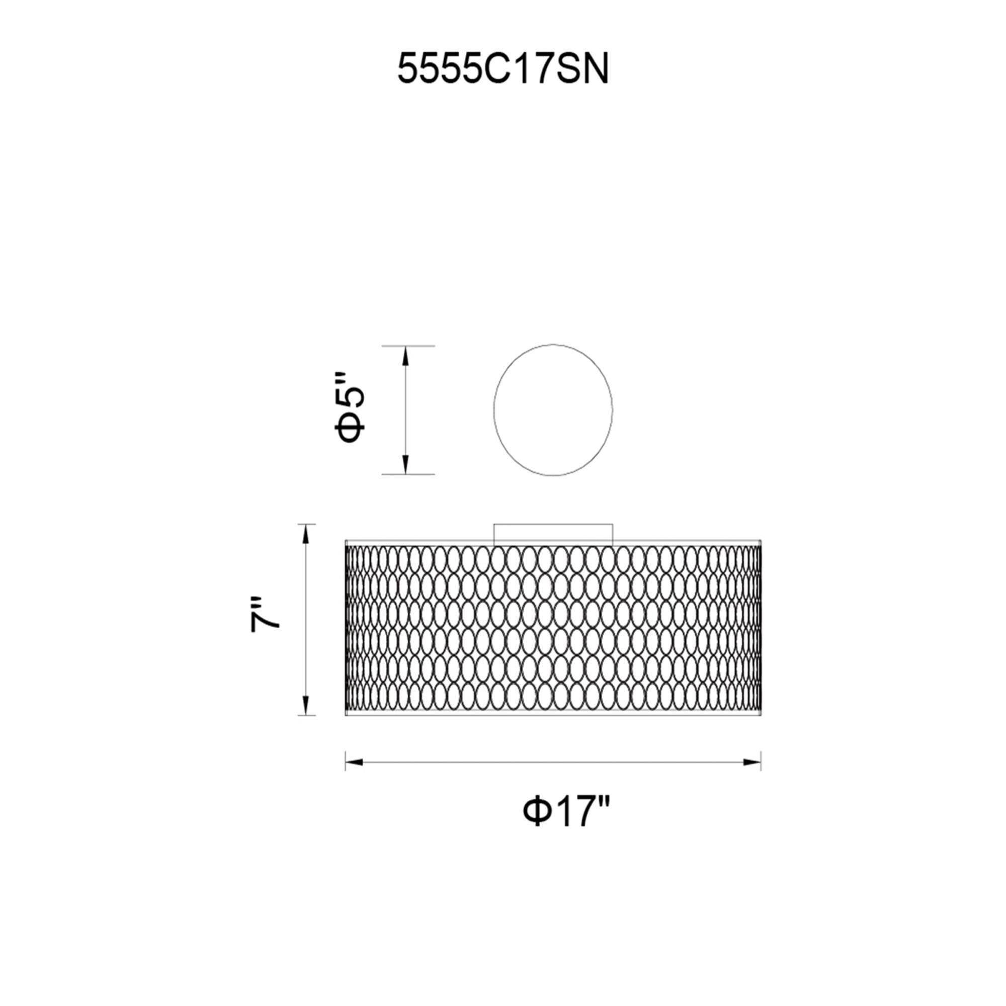 Mikayla 17 Inch 3 Light Flush Mount by CWI Lighting