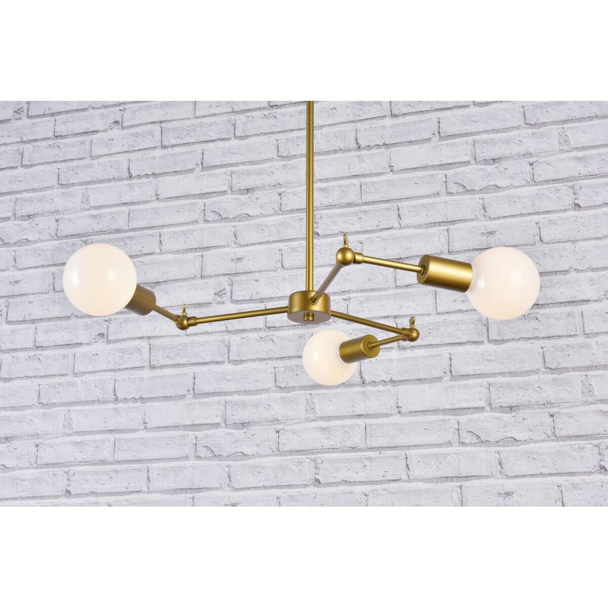 Furlong 28 Inch 3 Light Chandelier by Elegant Lighting