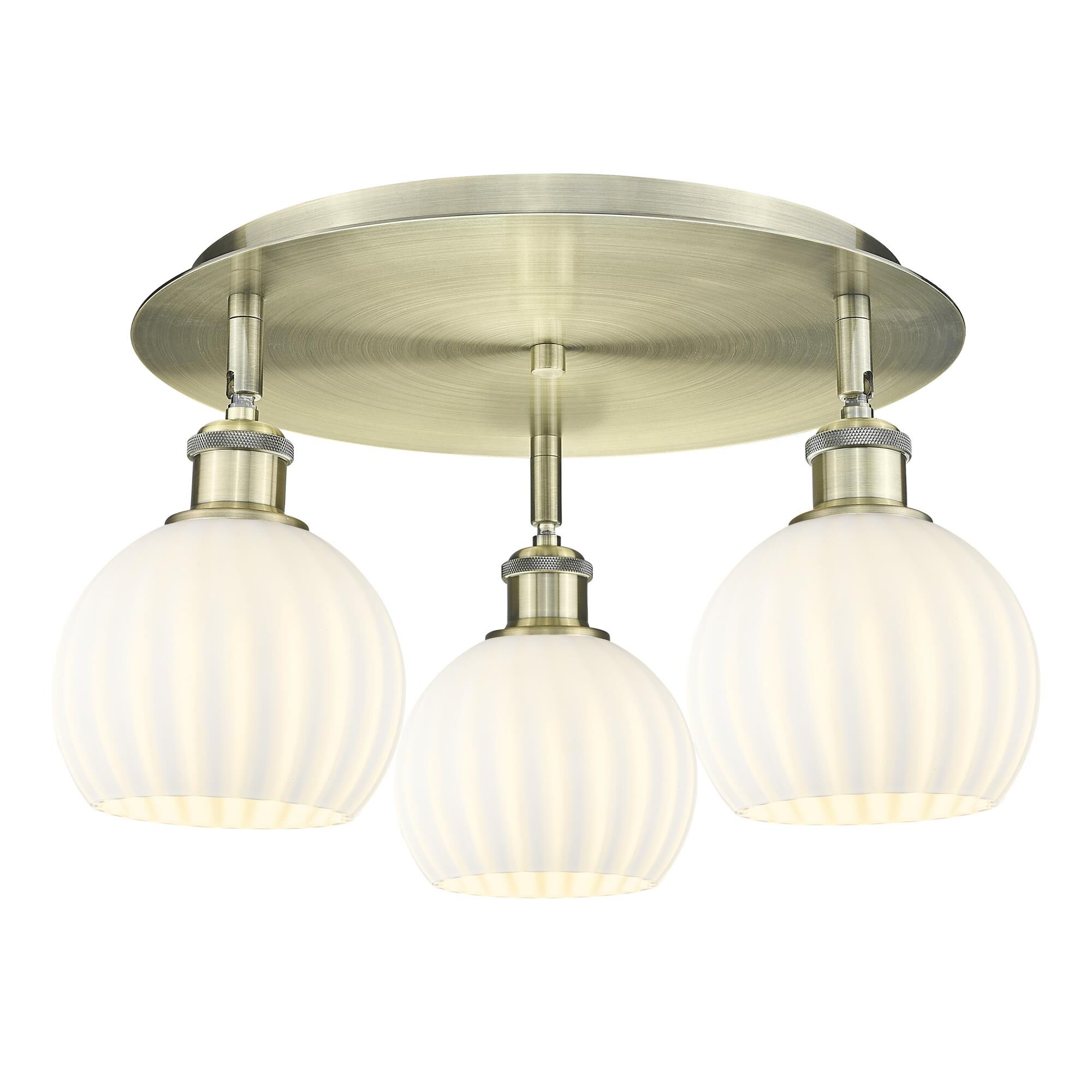 Bruno Marashlian White Venetian 18 Inch Flush Mount by Innovations Lighting