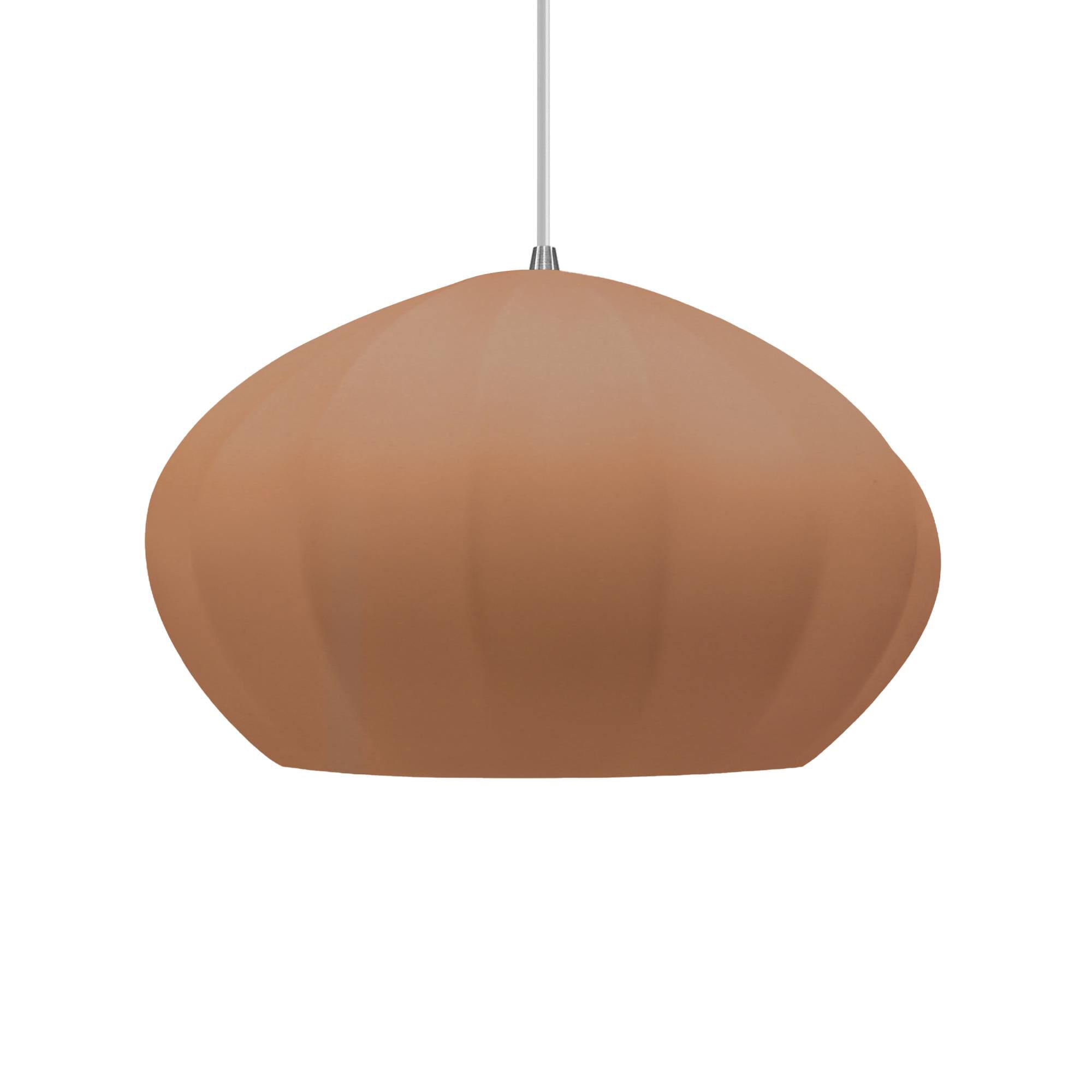 Shown in Brushed Nickel finish and Adobe shade