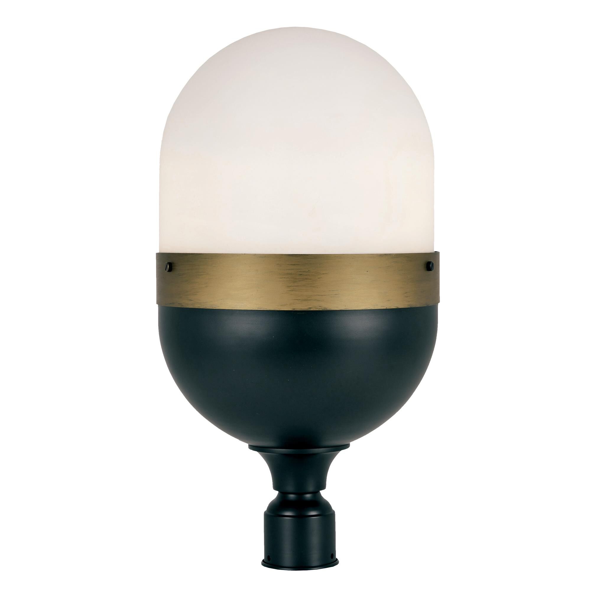 Shown in Matte Black + Textured Gold finish and Opal Frosted glass and Opal Frosted Glass shade